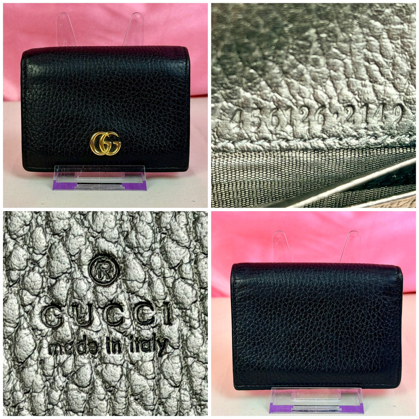 Black Gucci Marmont Compact Wallet
