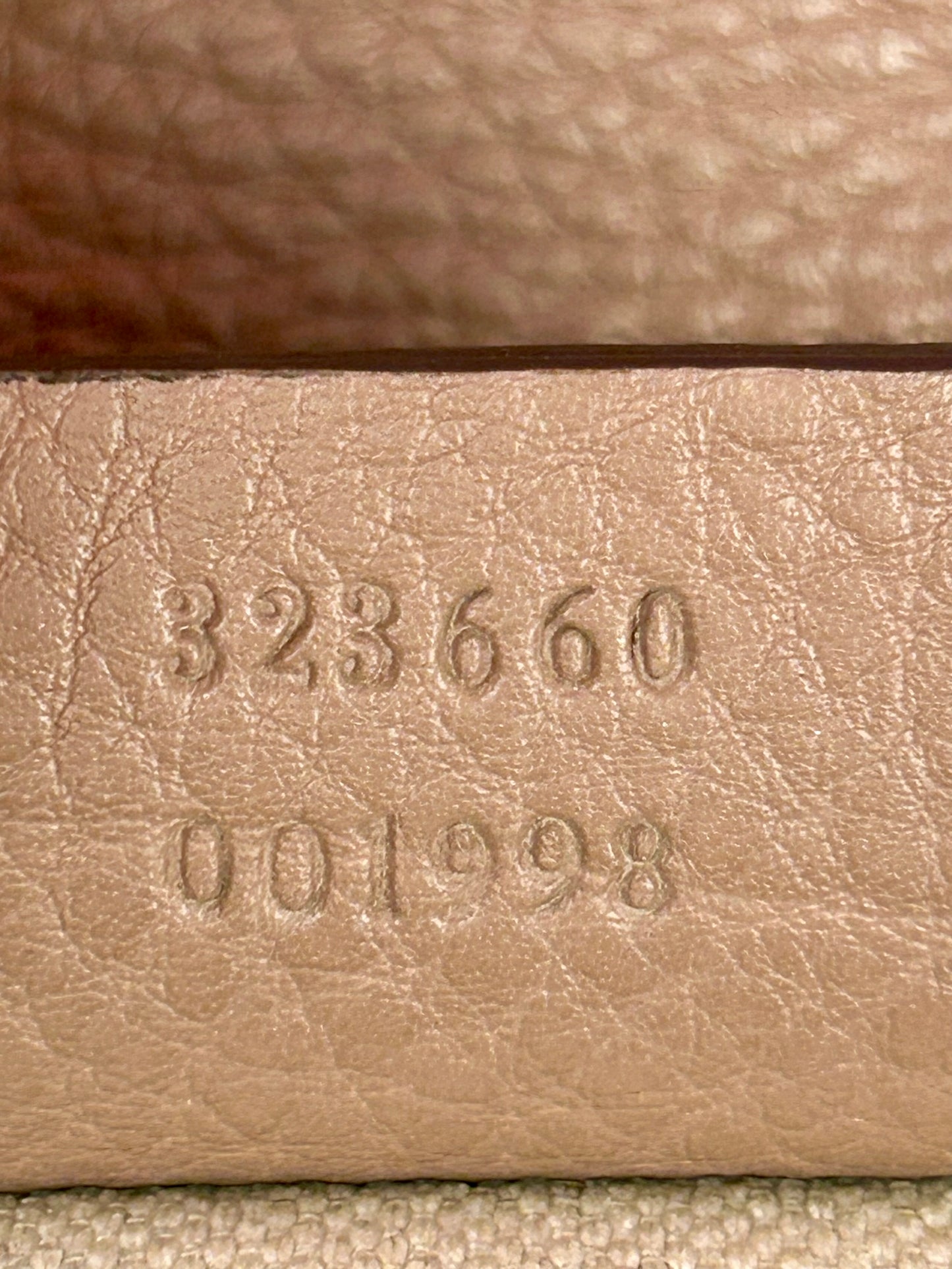 Mauve Gucci Bamboo Handle Two-Way