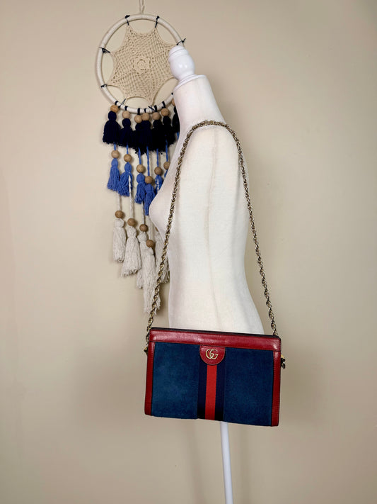 Gucci Blue Suede Ophedia