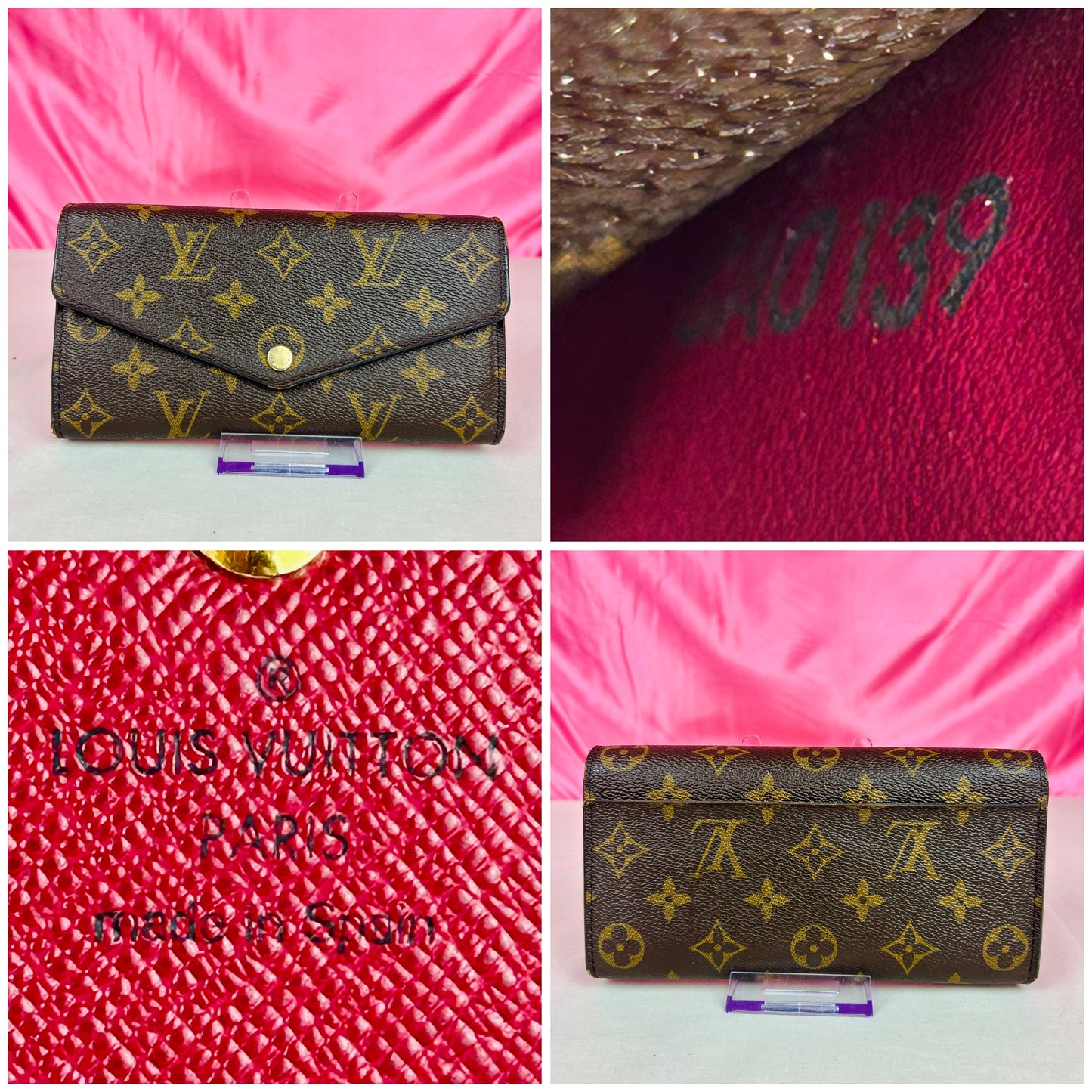 Sarah Wallet New Model Monogram/Berry