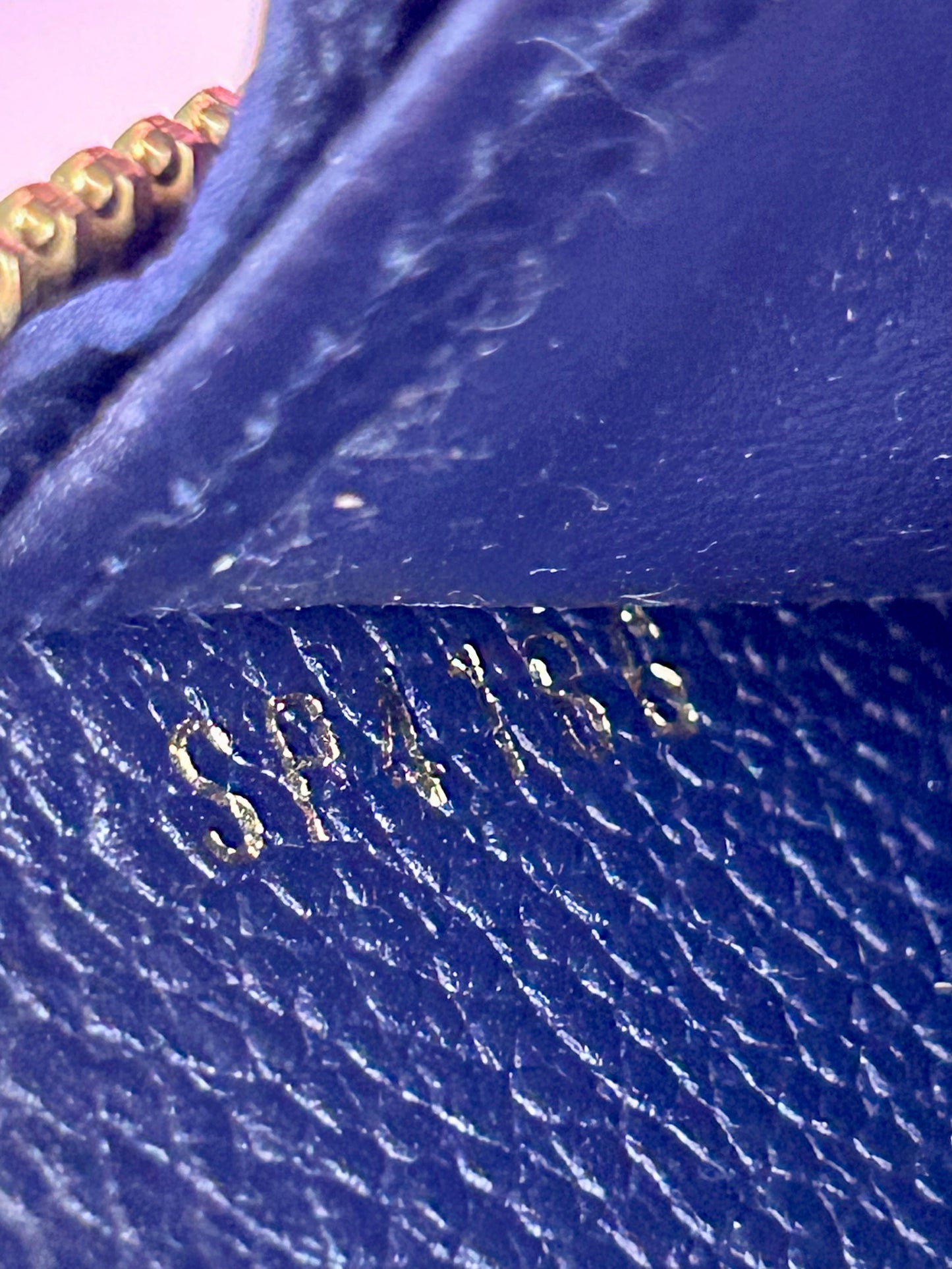Navy Empreinte Zippy Wallet