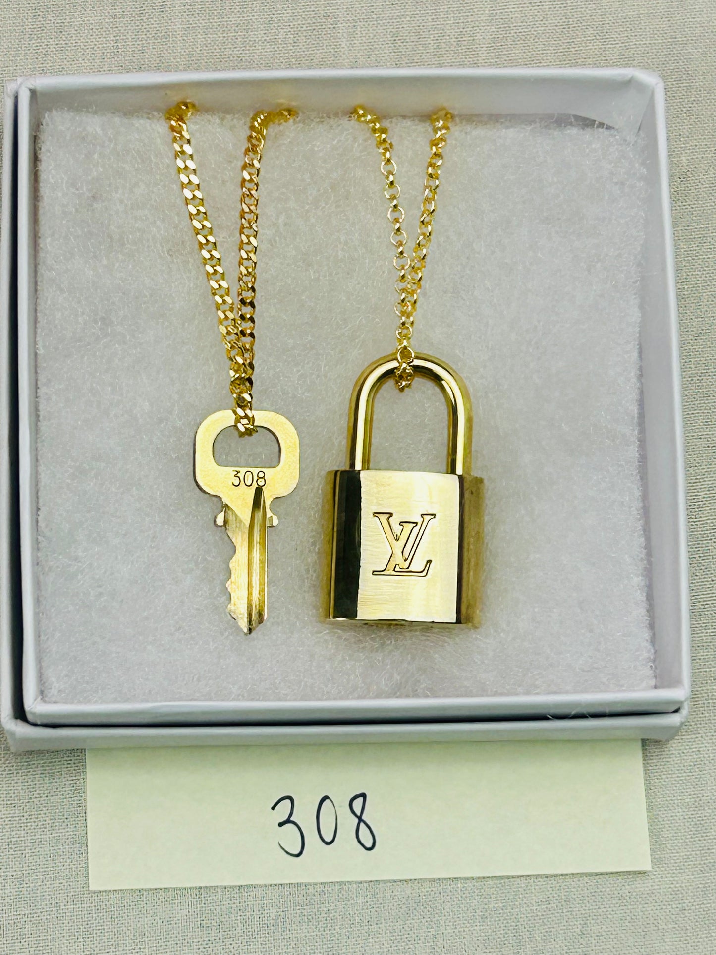 Lock and Key Necklace Set