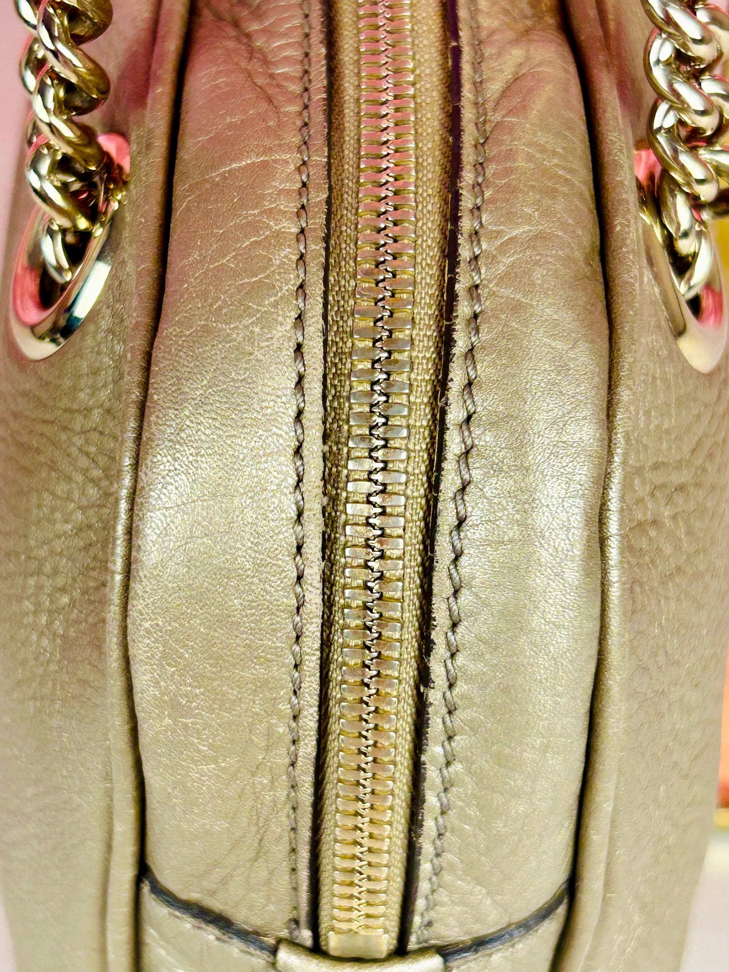 Bronze Gucci Soho Chain Shoulder Bag