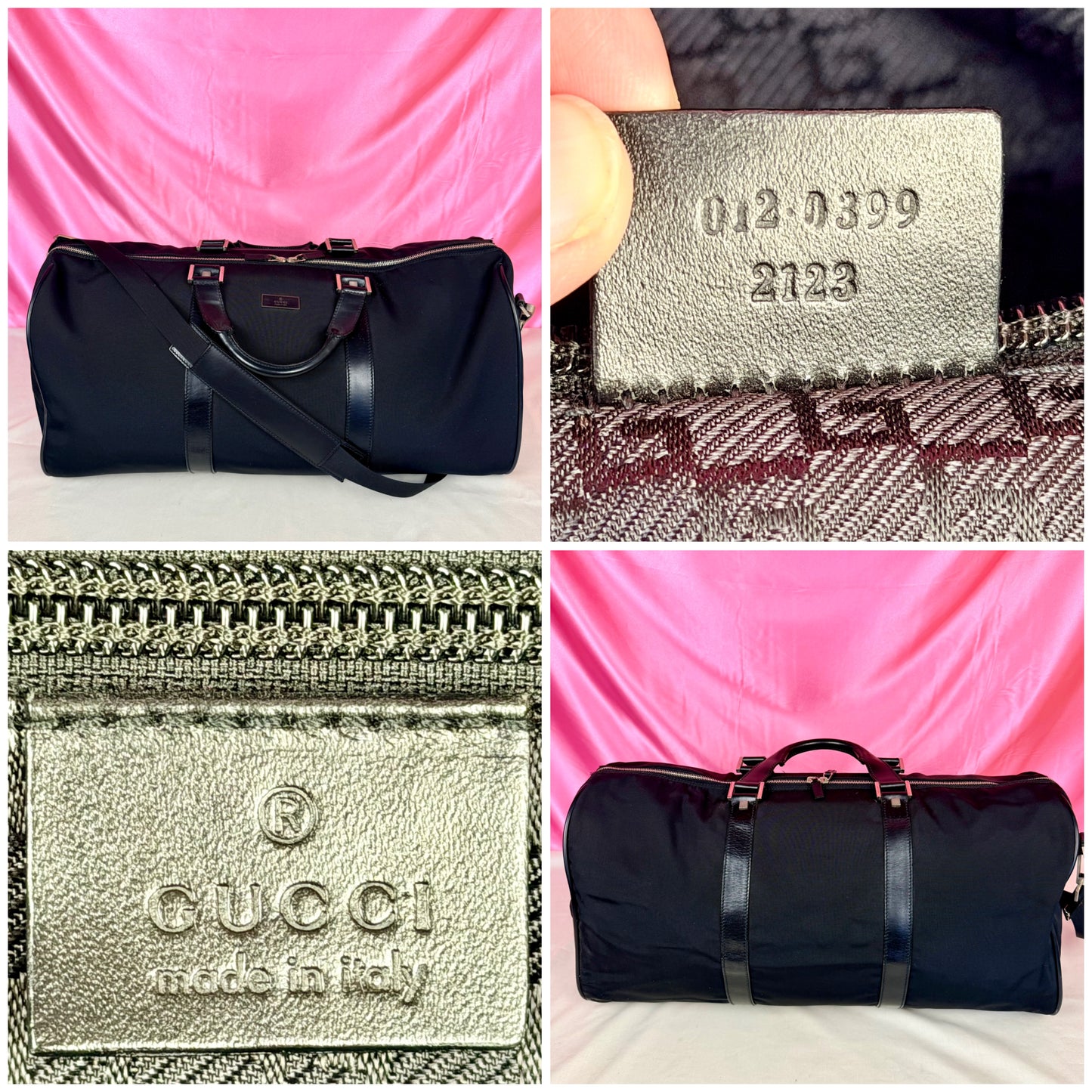 Gucci Black Nylon Duffle