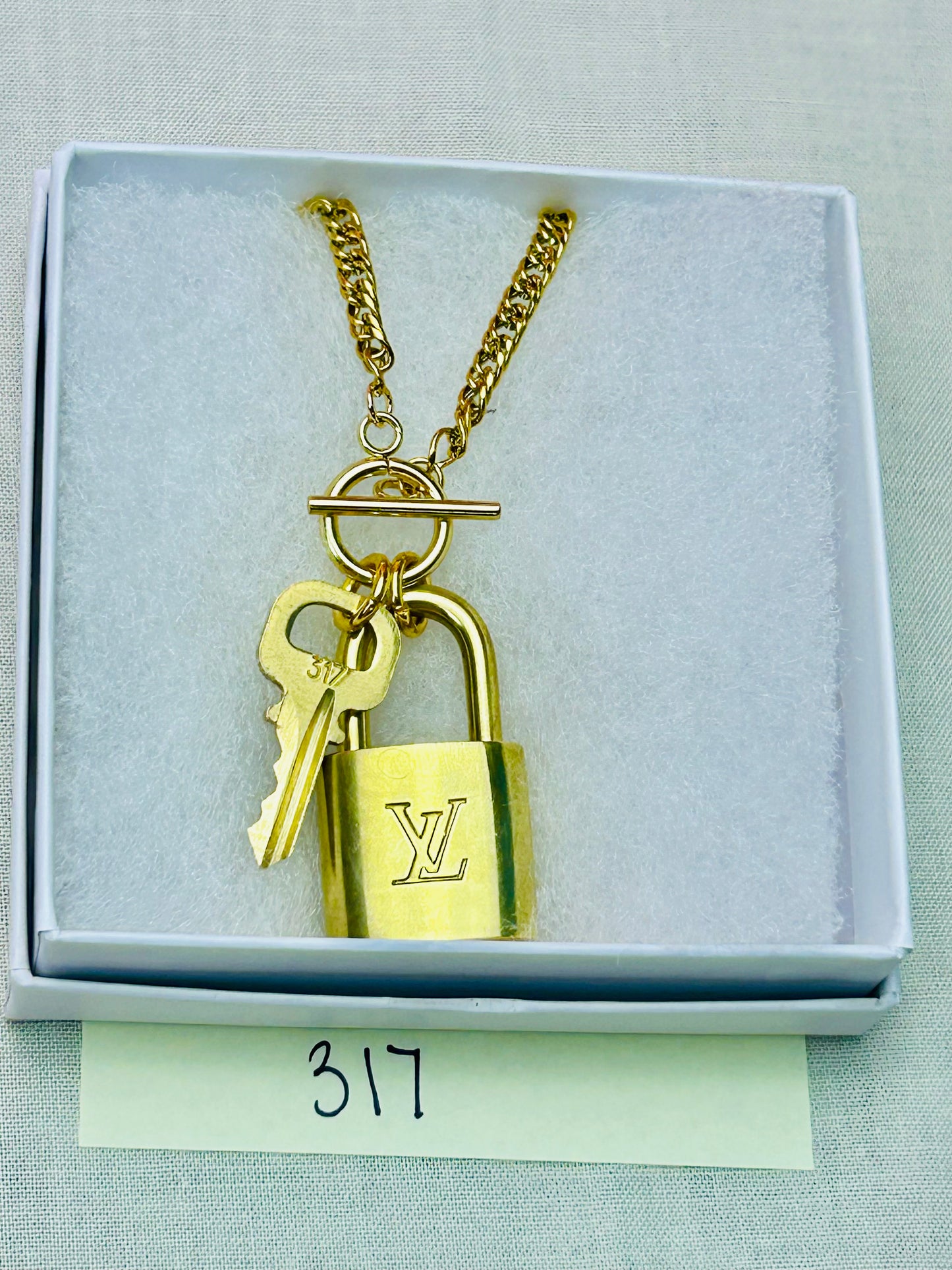Lock and Key Necklace Set