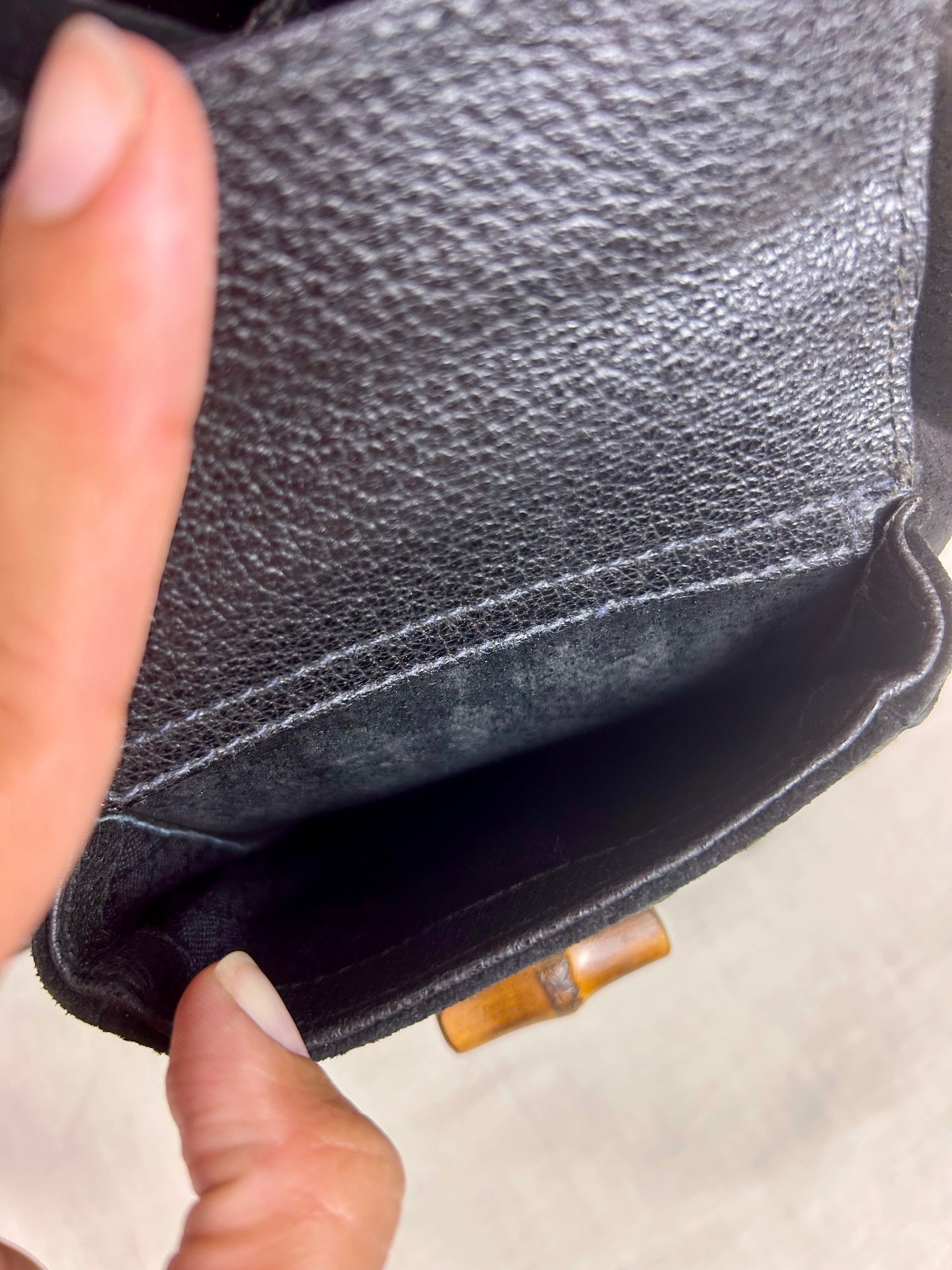 Black Gucci Bamboo Backpack