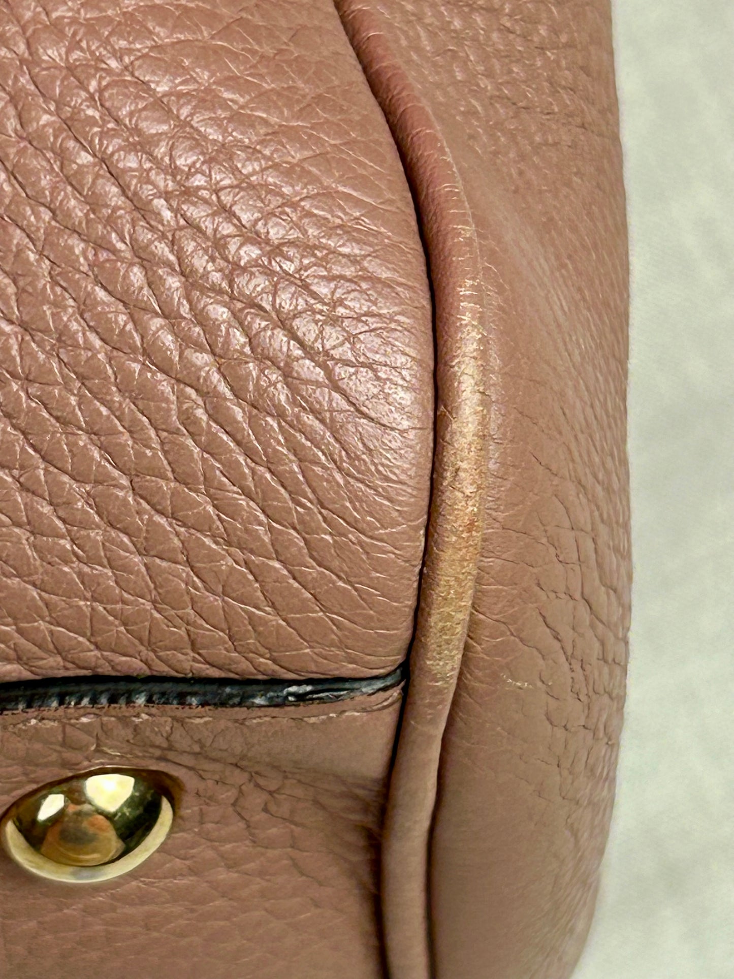 Mauve Gucci Bamboo Handle Two-Way