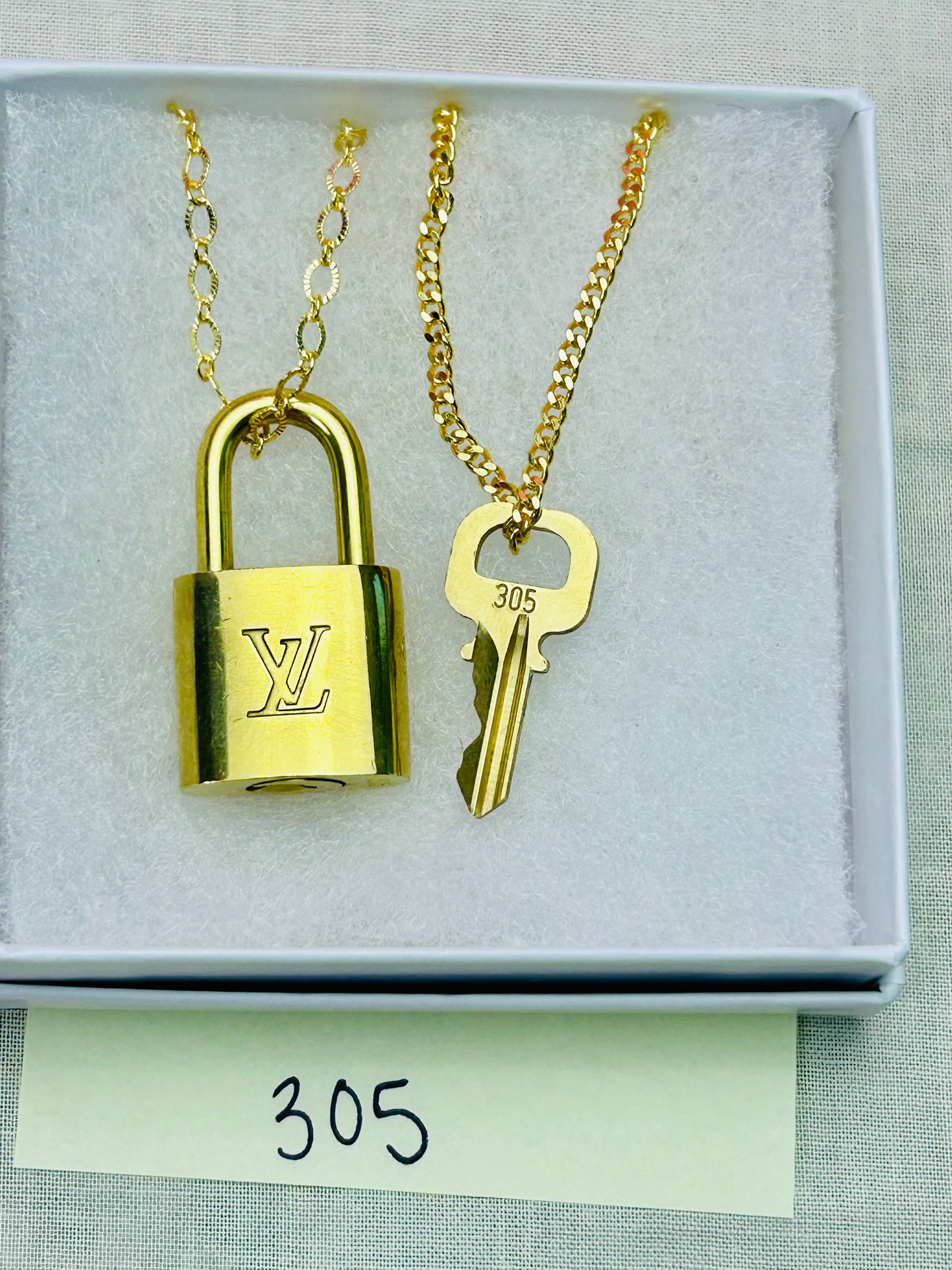 Lock and Key Necklace Set