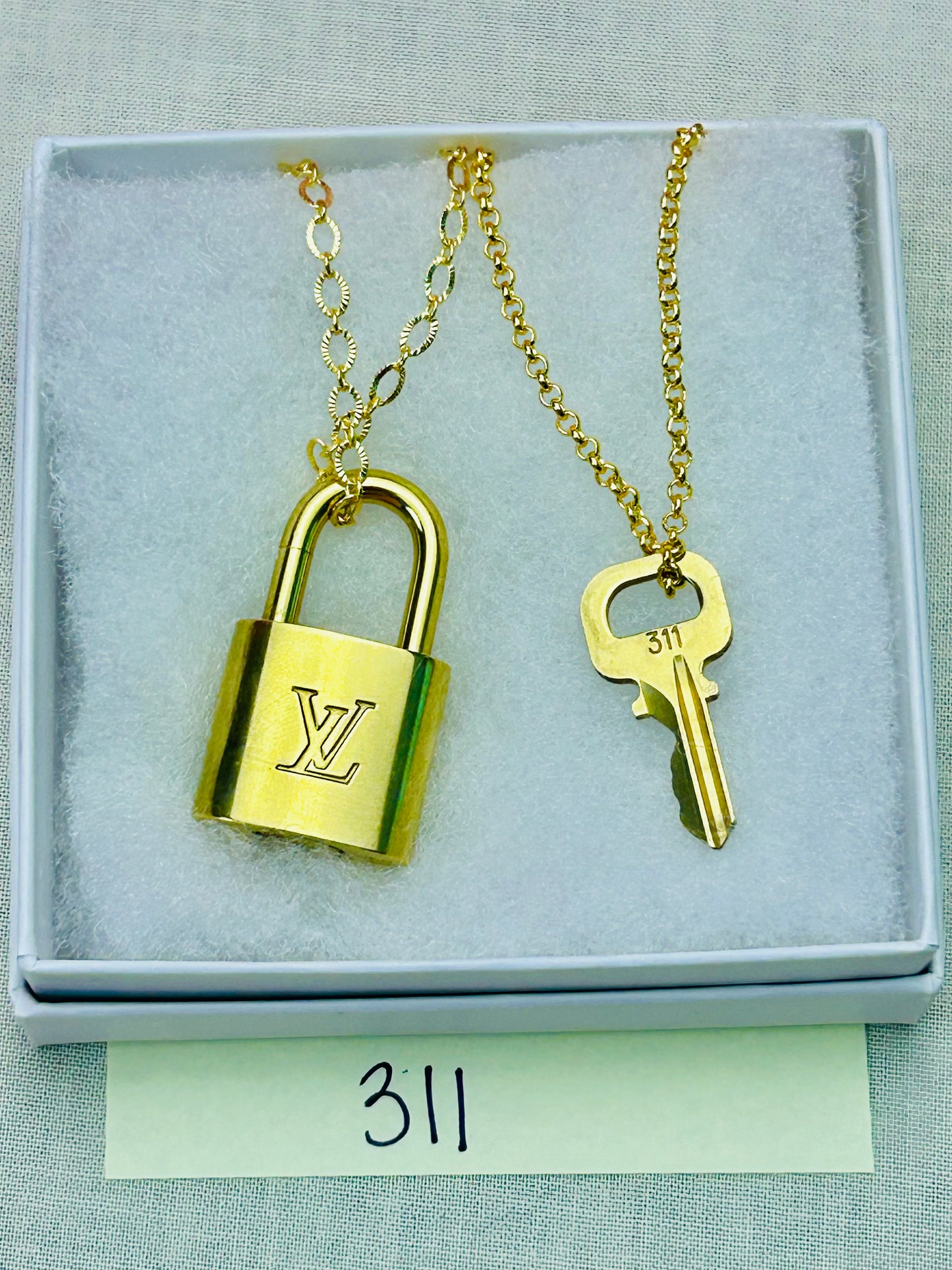 Lock and Key Necklace Set