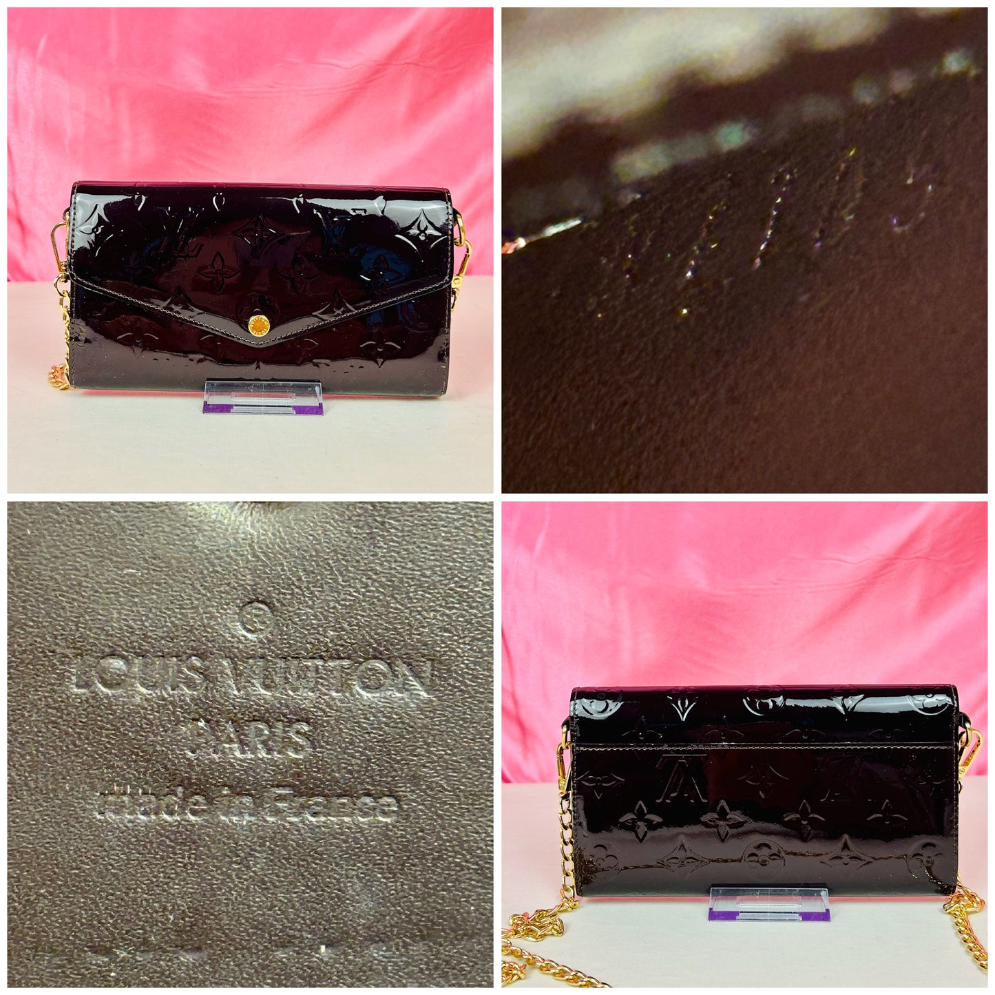 Dark Plum Vernis Sarah Wallet