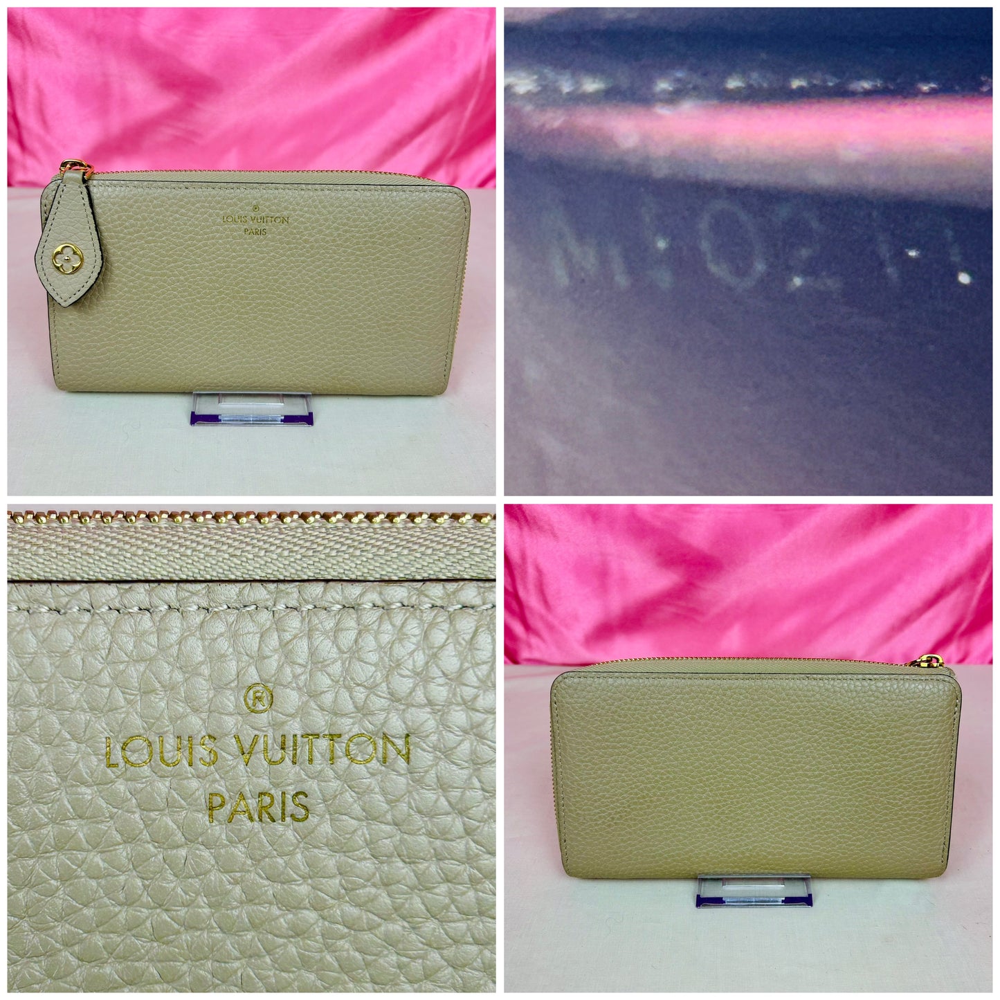 Taurillon Comet Taupe Zippy Wallet