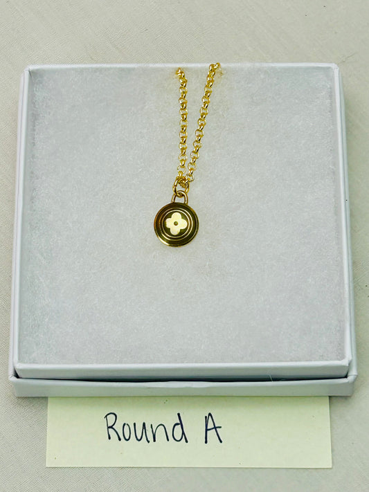 Brown Pastilles Charm Necklace