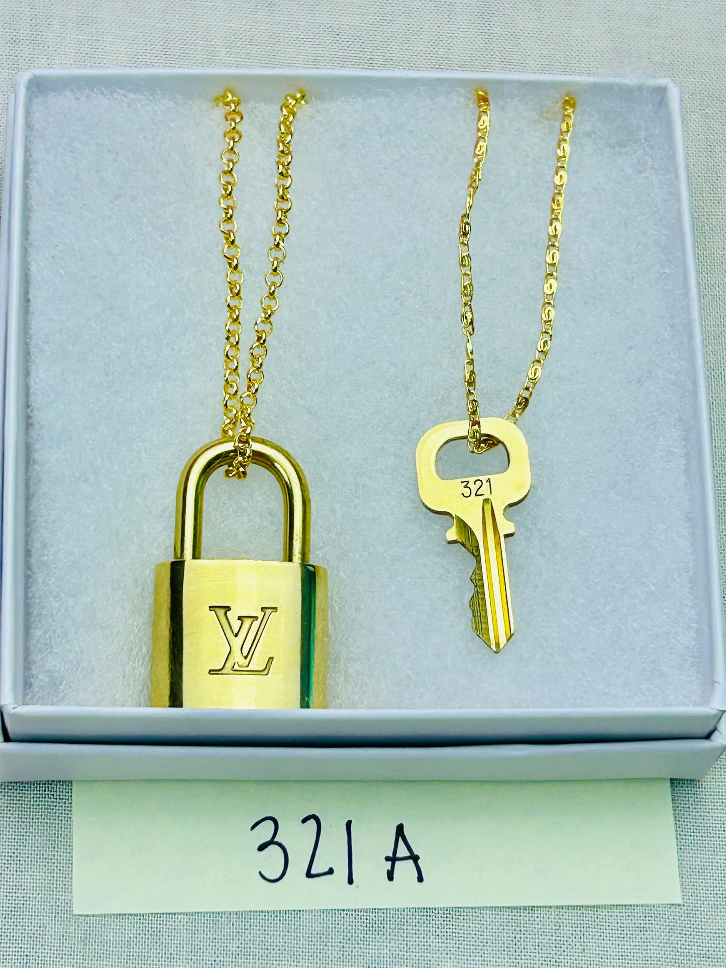 Lock and Key Necklace Set
