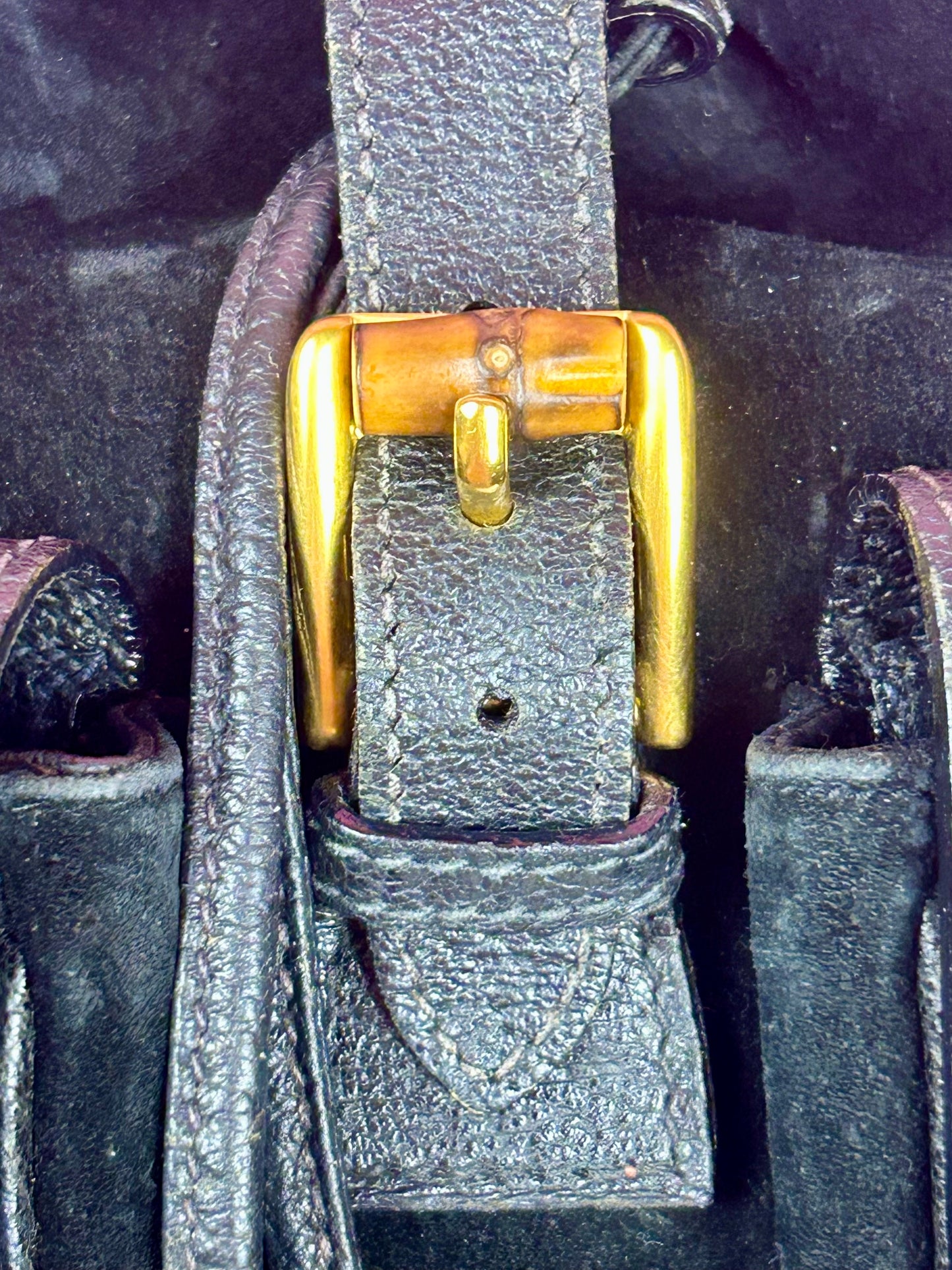 Black Gucci Bamboo Backpack