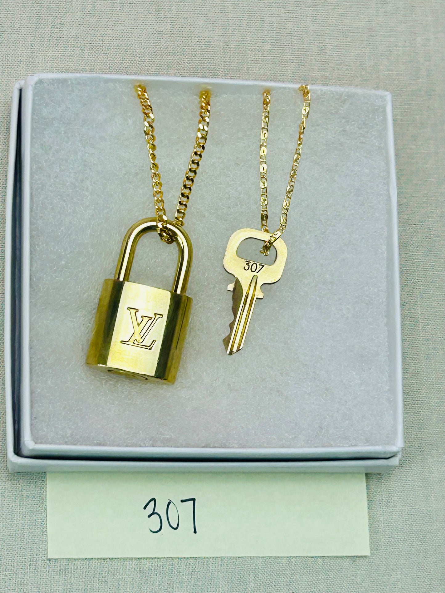 Lock and Key Necklace Set