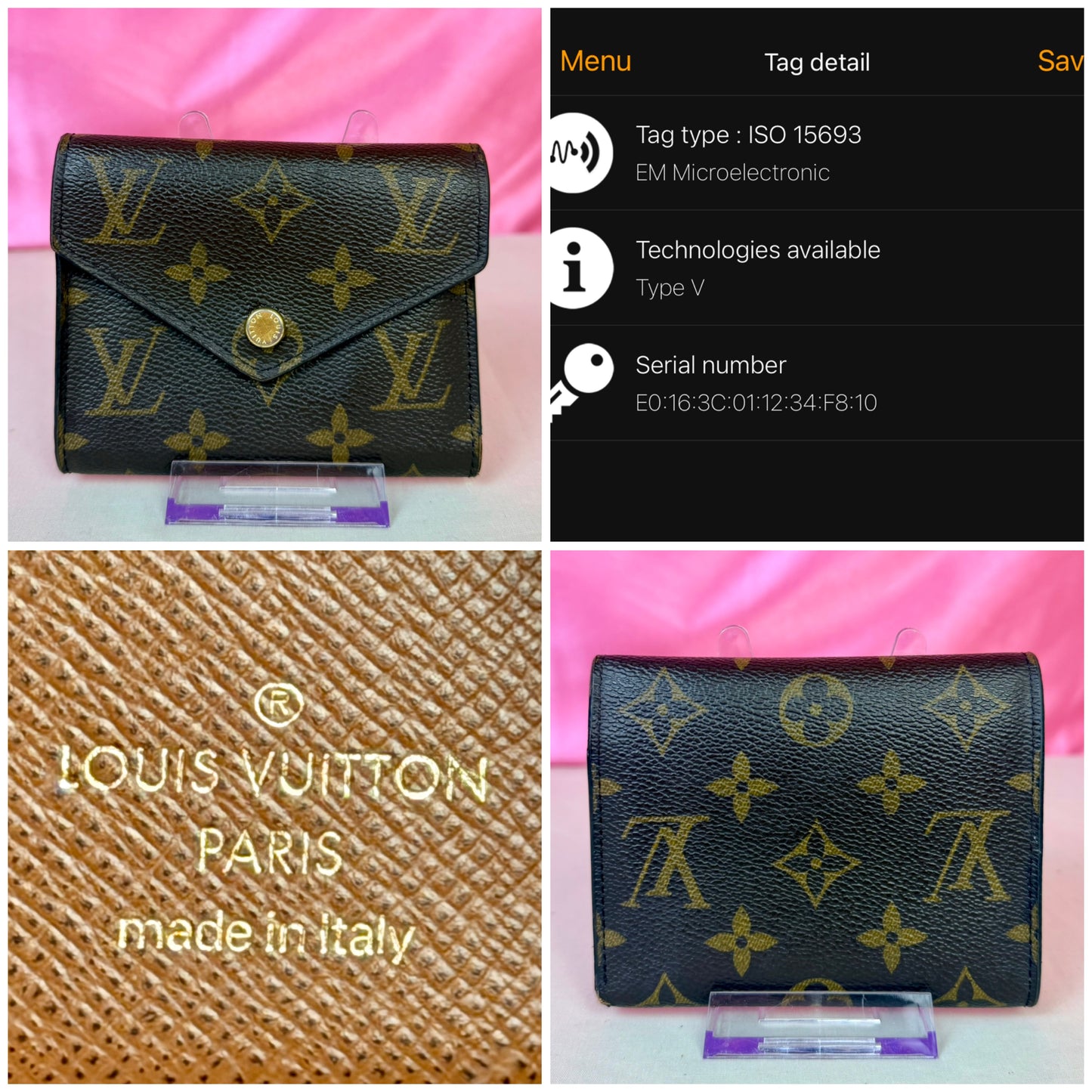 Victorine Compact Wallet in Monogram/Brown