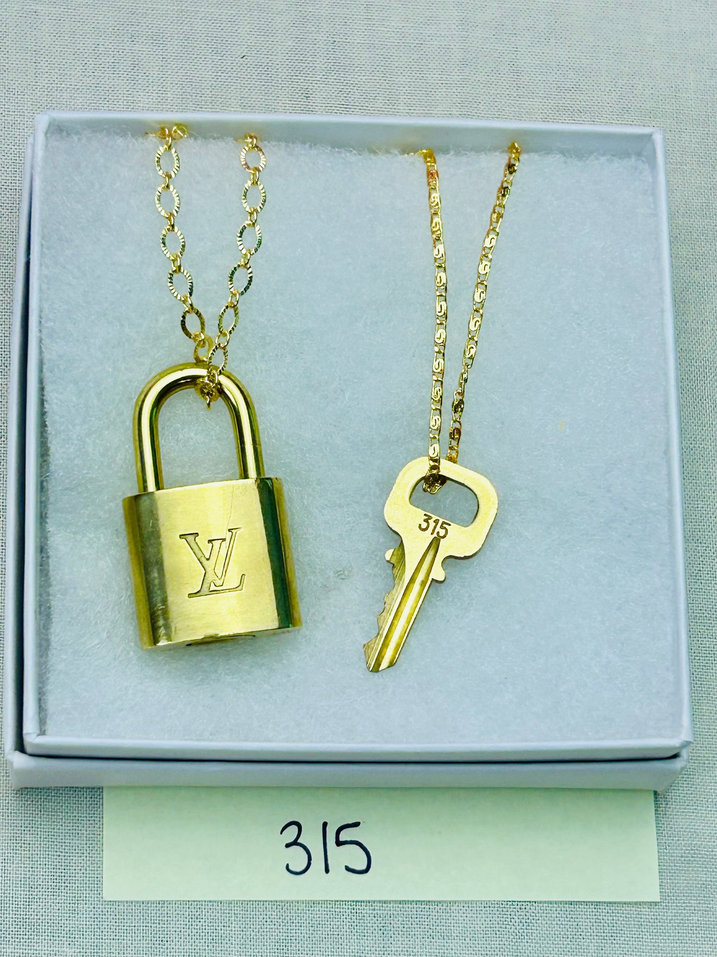 Lock and Key Necklace Set