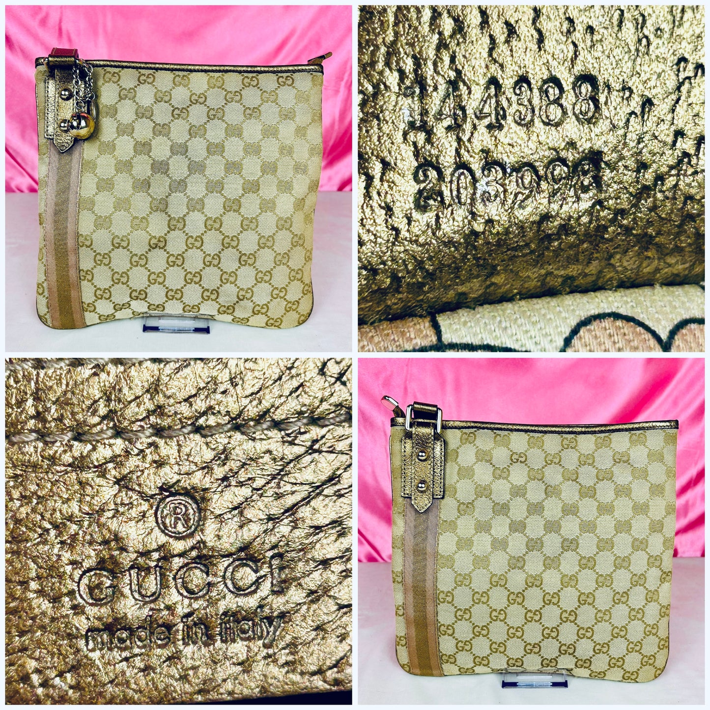 Gucci Bronze Ribbon Crossbody