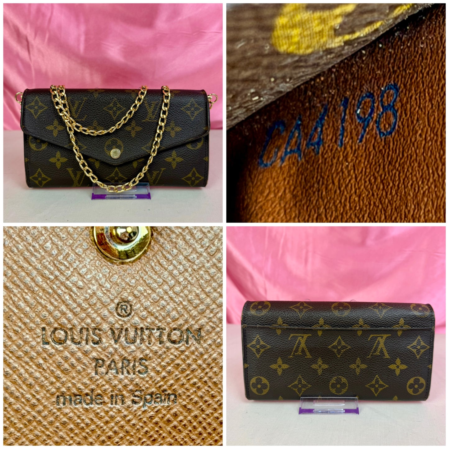Sarah Wallet NM in Monogram/Brown