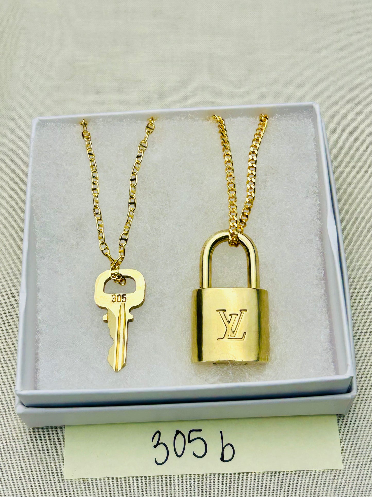 Lock and Key Necklace Set
