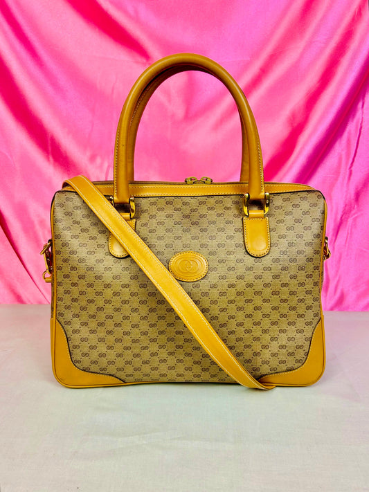 Yellow Micro Gucci Two-Way Shoulder Bag
