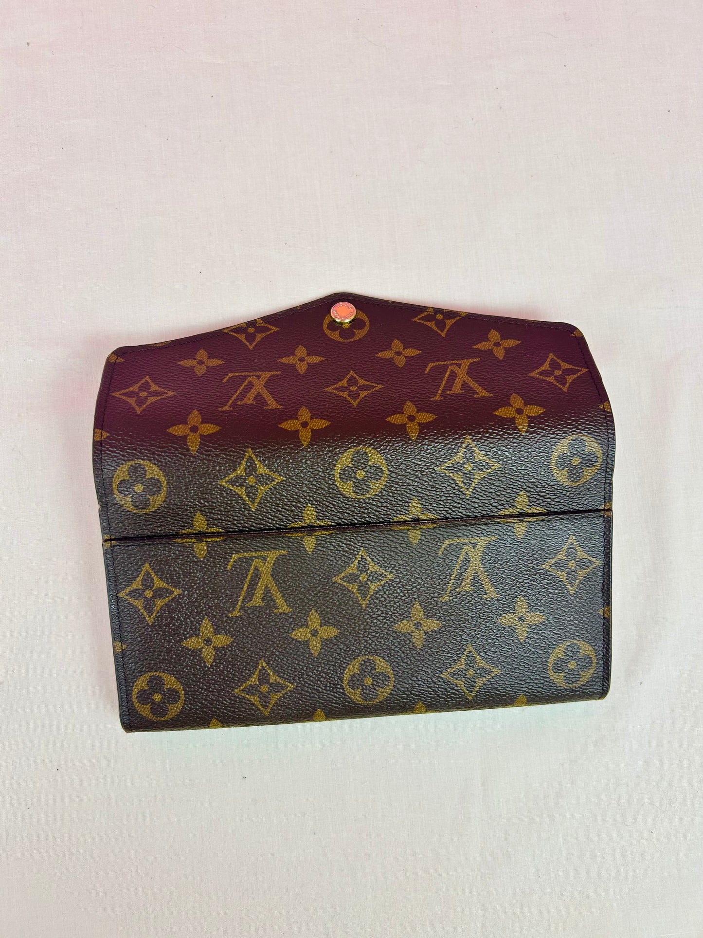 Sarah Wallet NM in Monogram/Rose