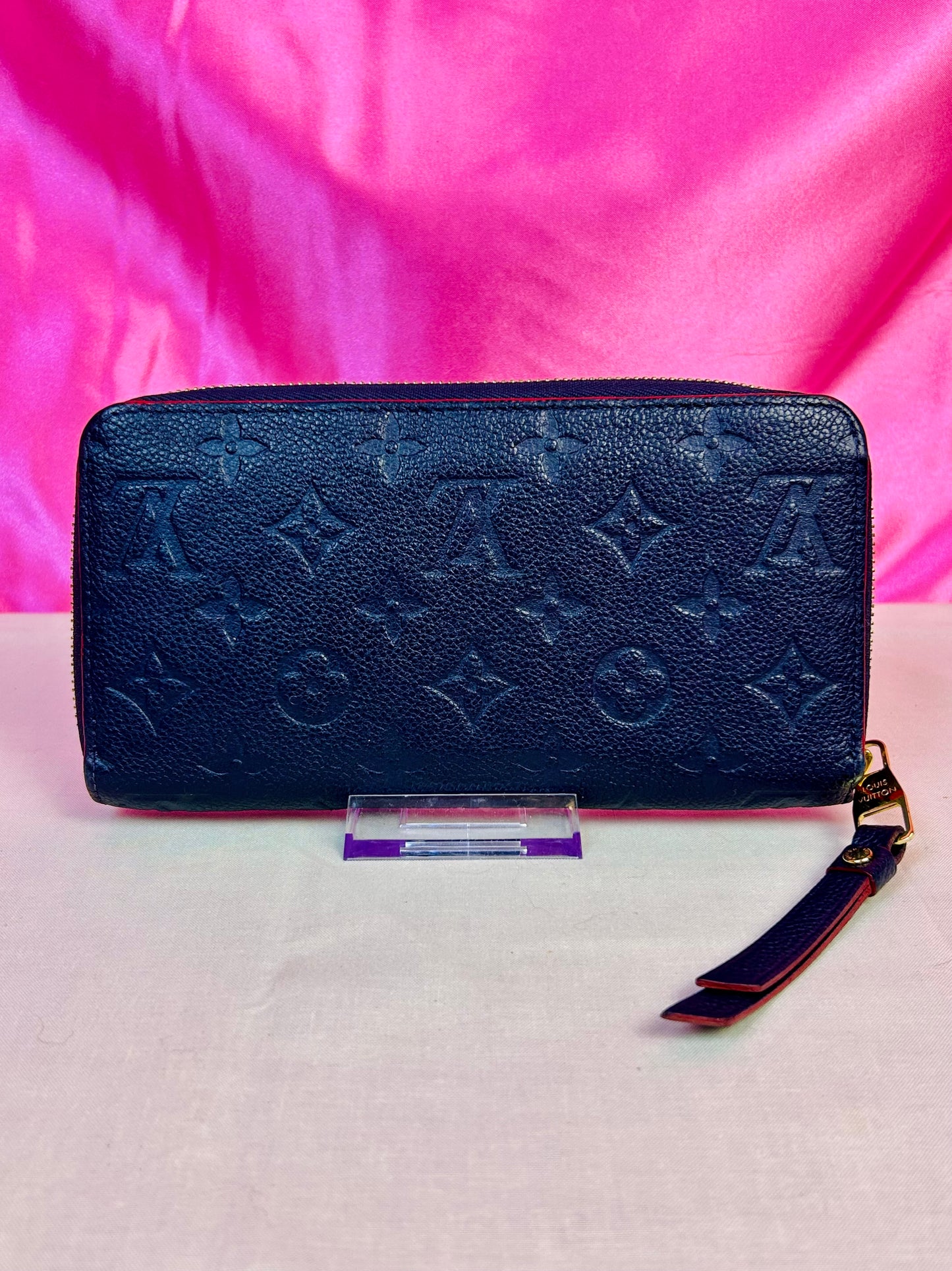 Navy Empreinte Zippy Wallet
