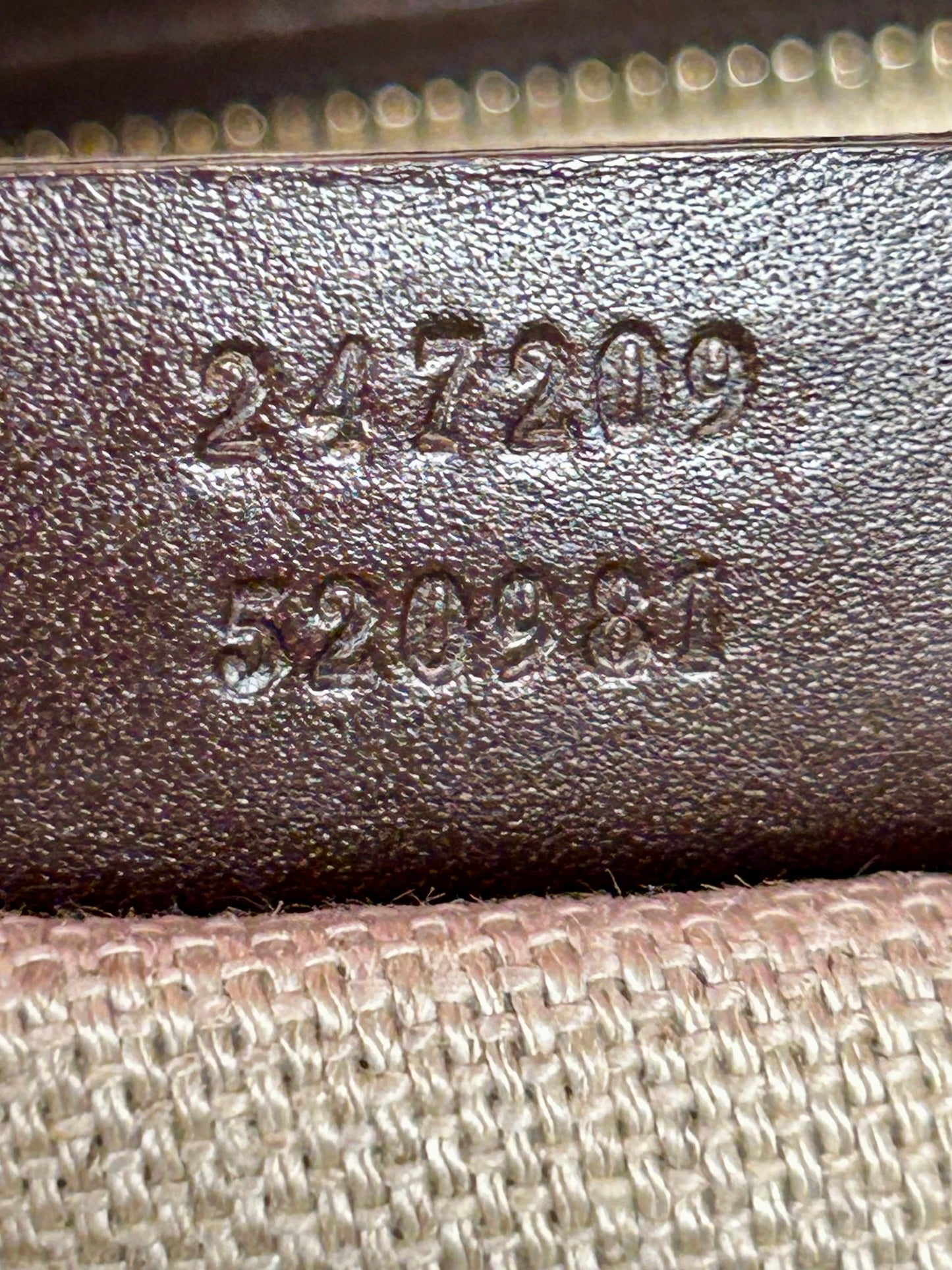 Brown and Linen Gucci Tote and Pouch