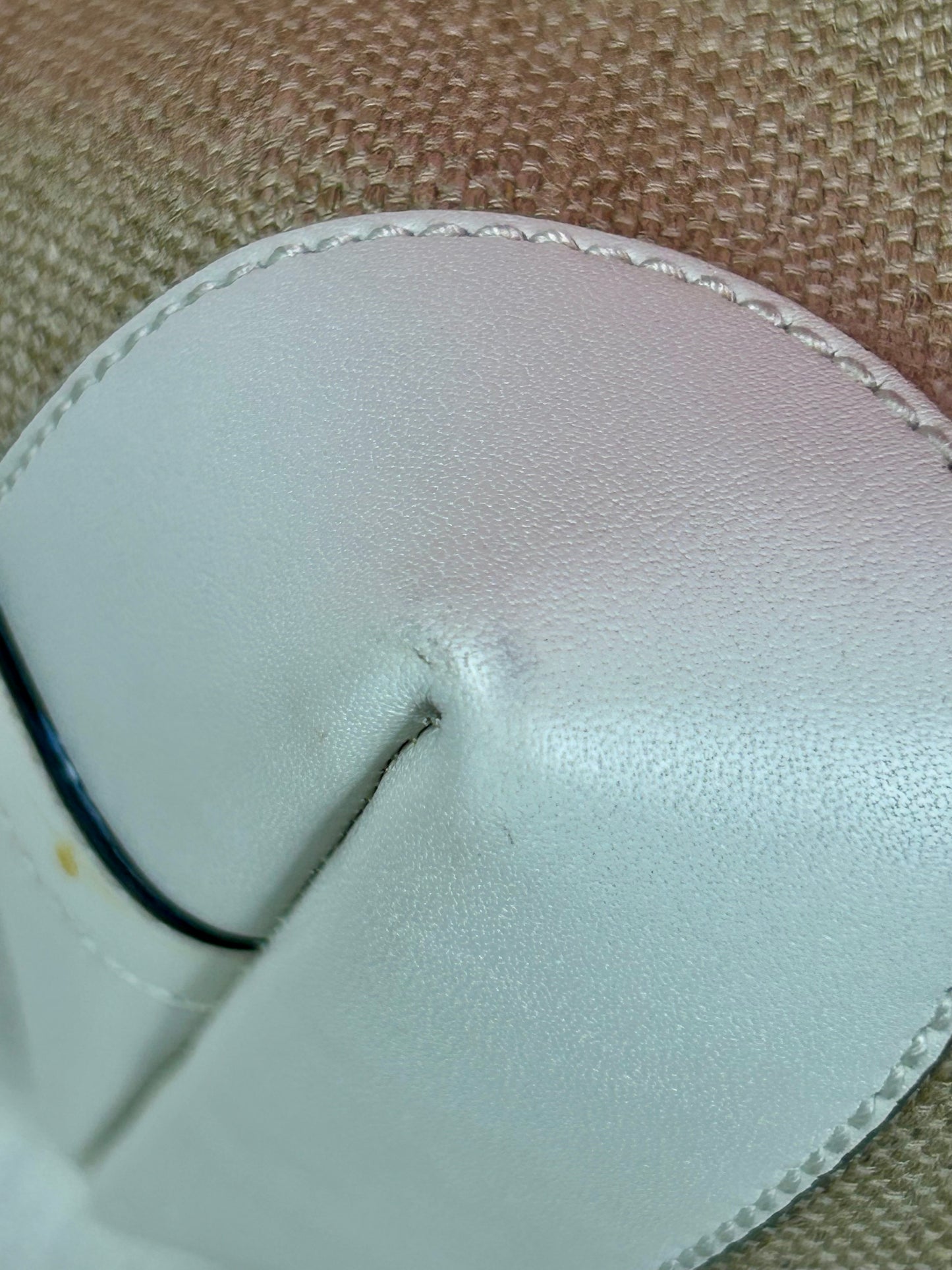 White and Linen Gucci Tote