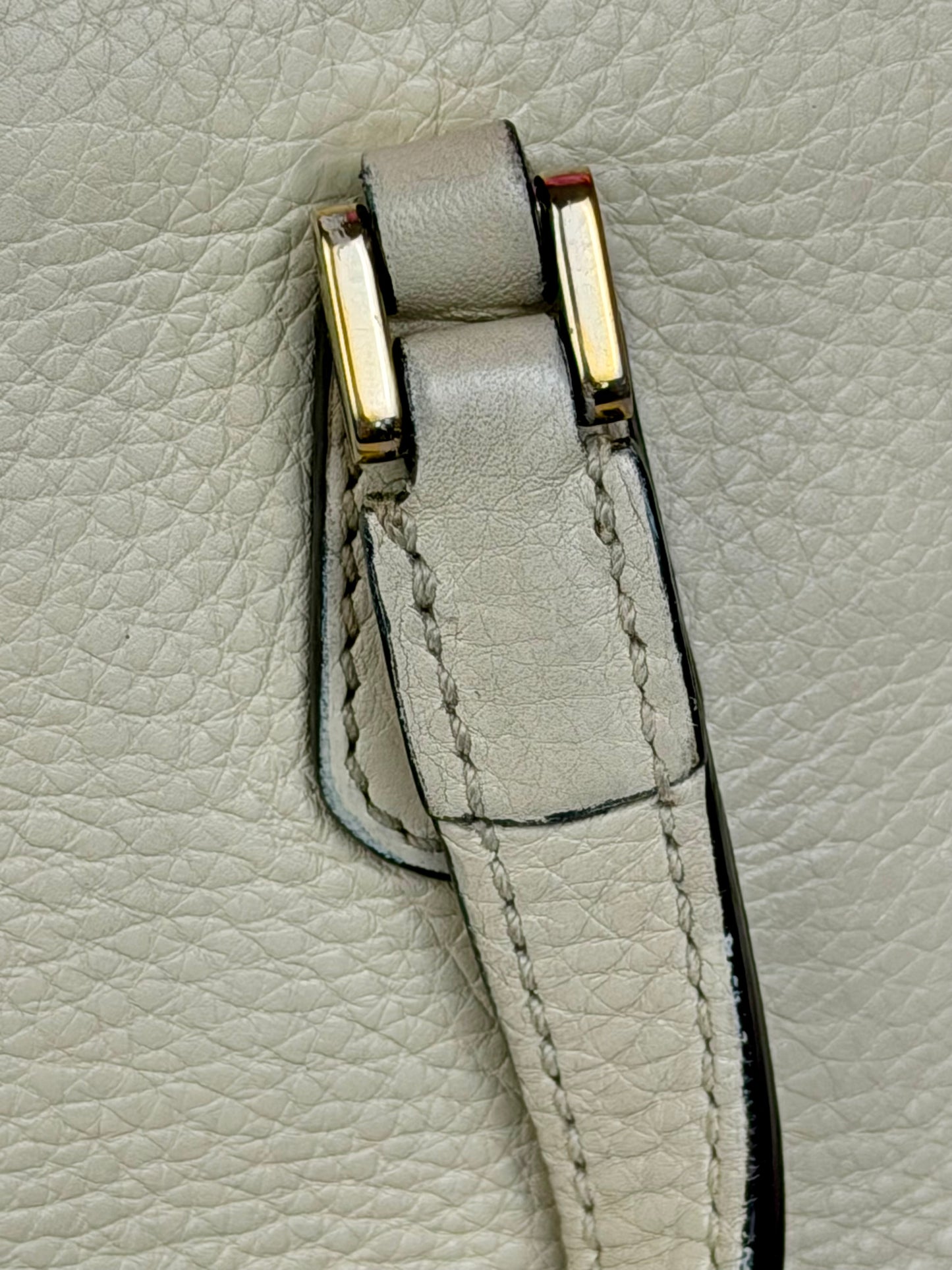 White Leather Interlocking G