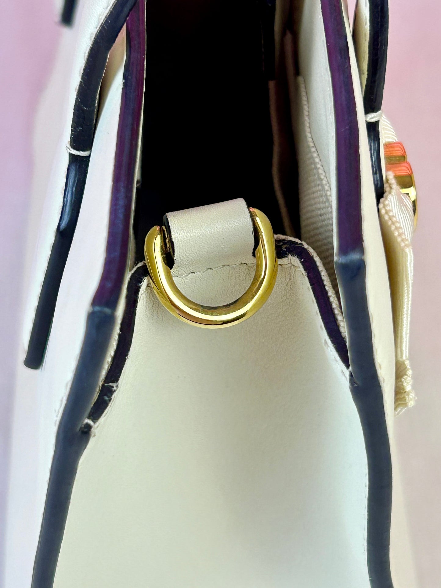 Small White Gucci Ribbon Tote