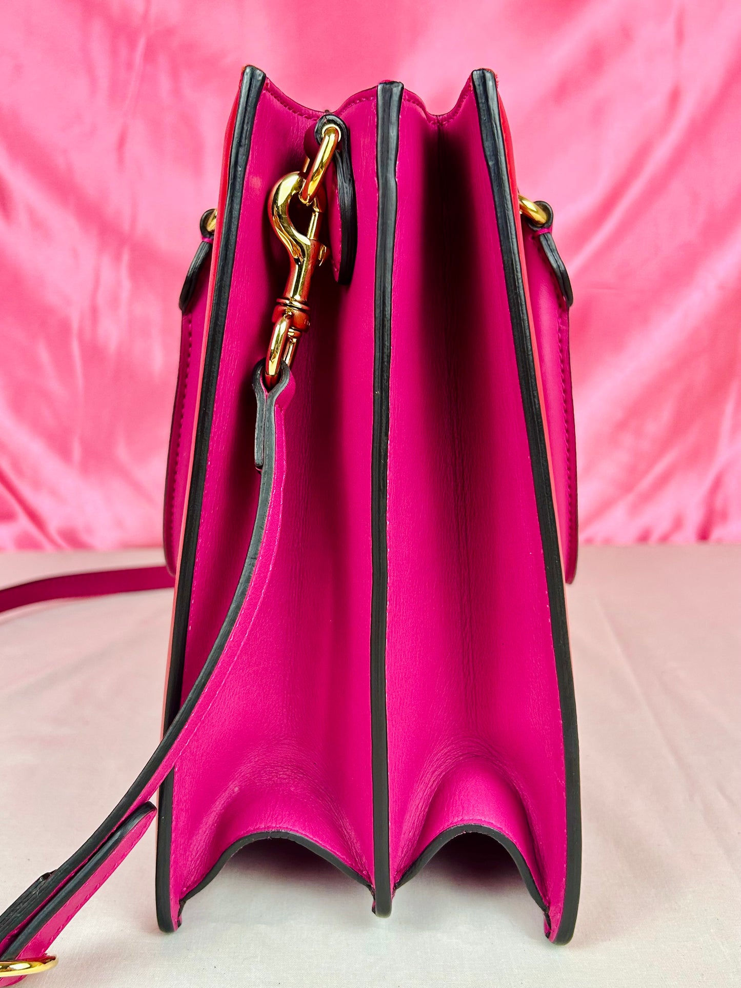 Gucci Red and Pink Open Top Tote