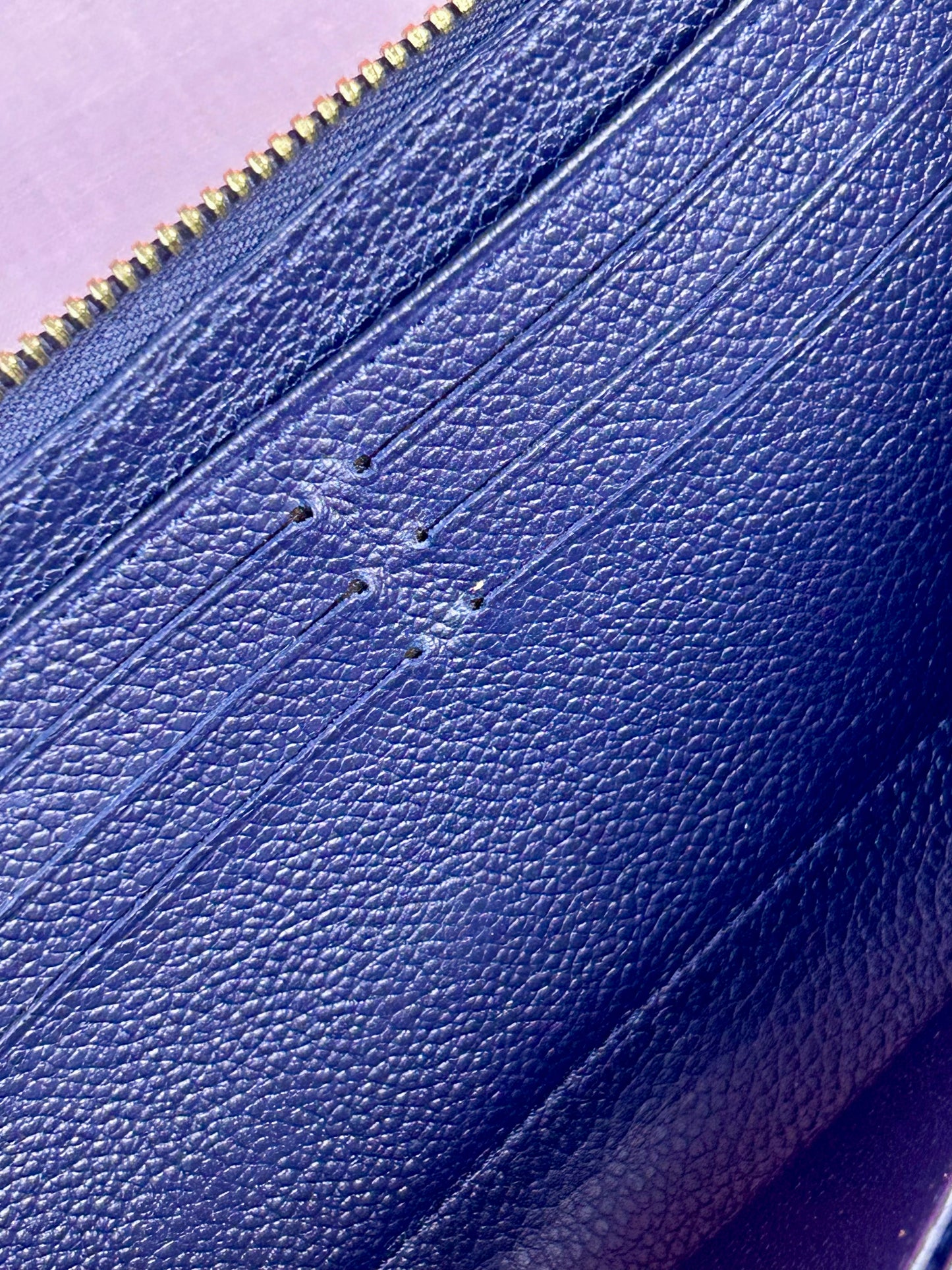 Navy Empreinte Zippy Wallet