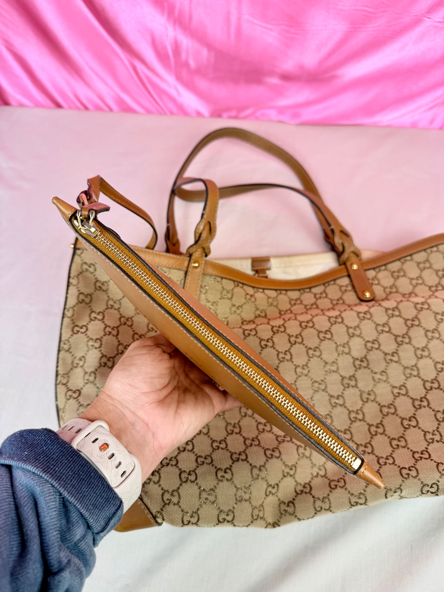 Brown Sparkle Gucci Tote