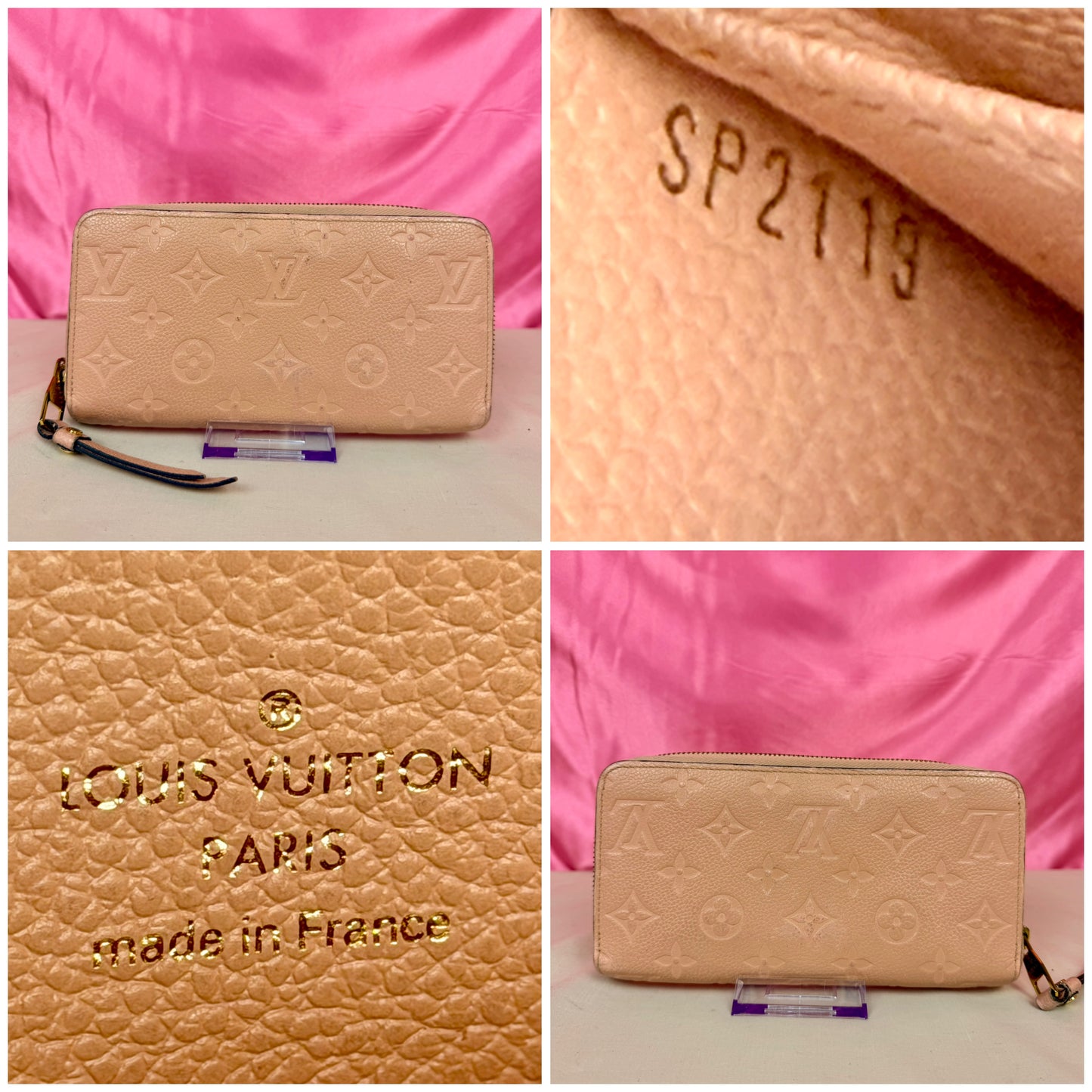 Rose Zippy Empreinte Wallet