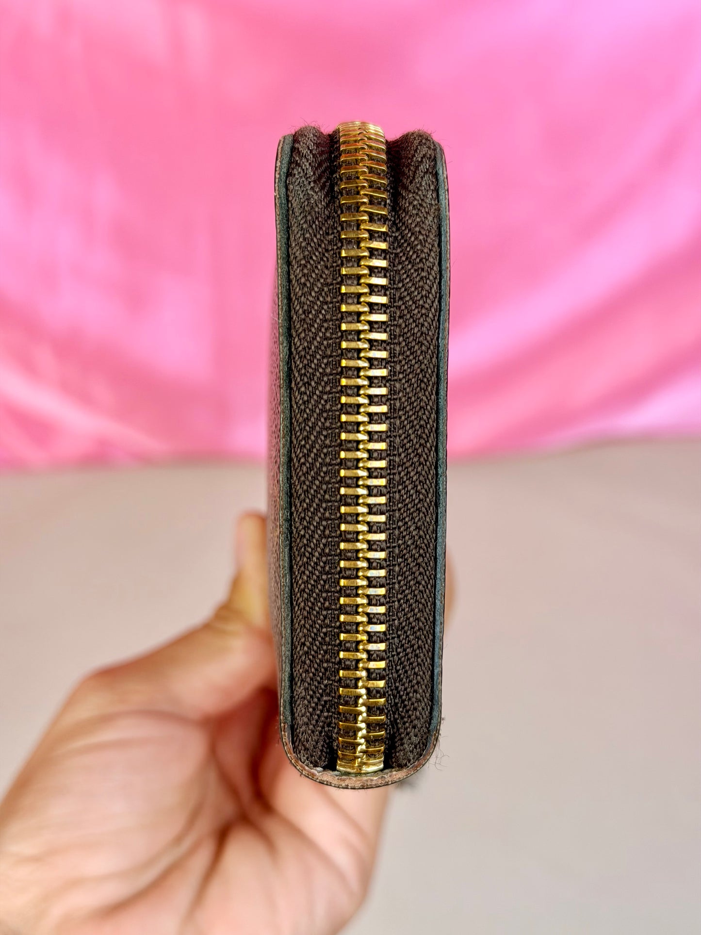 Louis Vuitton Clemence Wallet in Mono/Rose