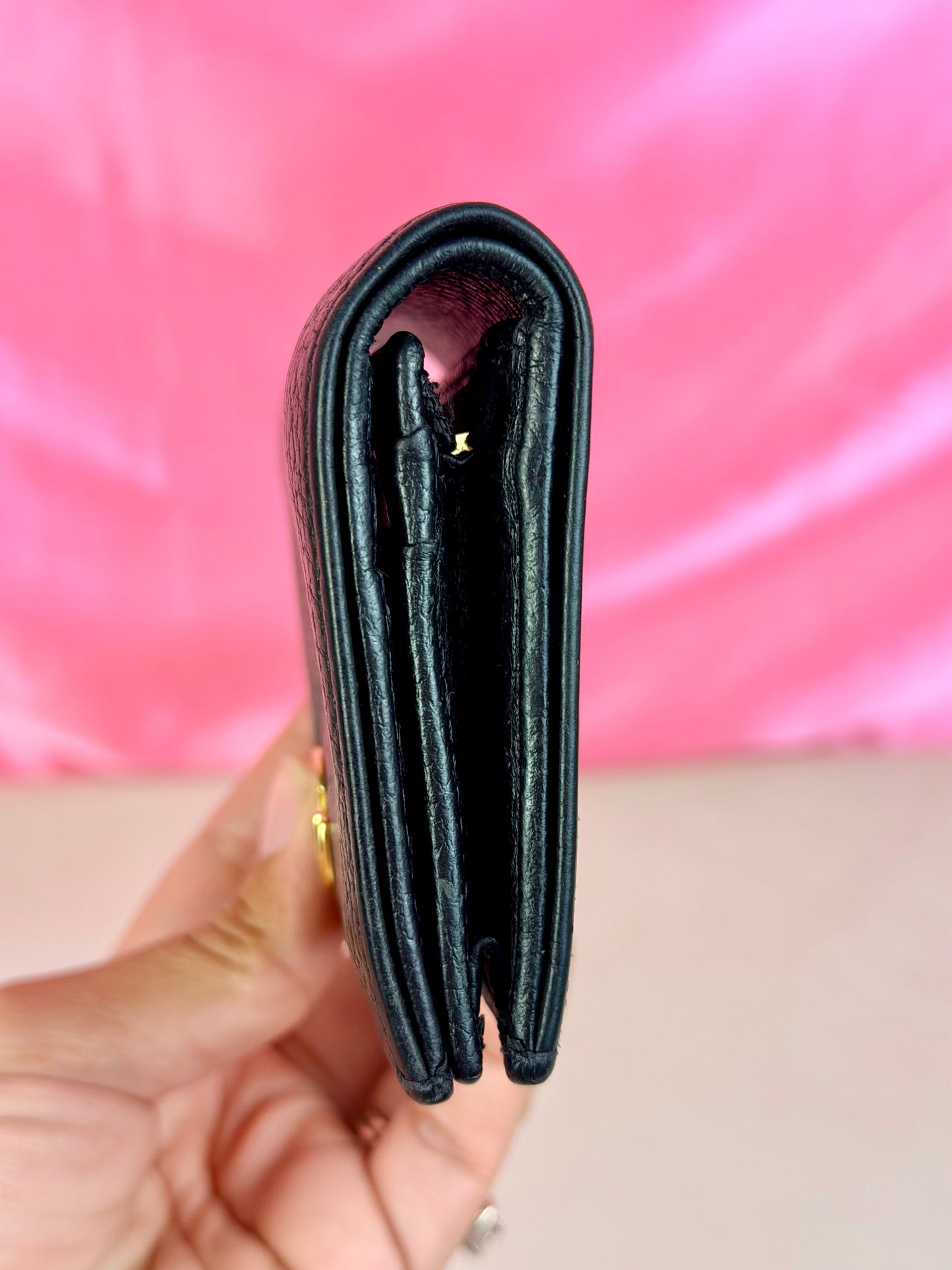 Black Gucci Marmont Compact Wallet
