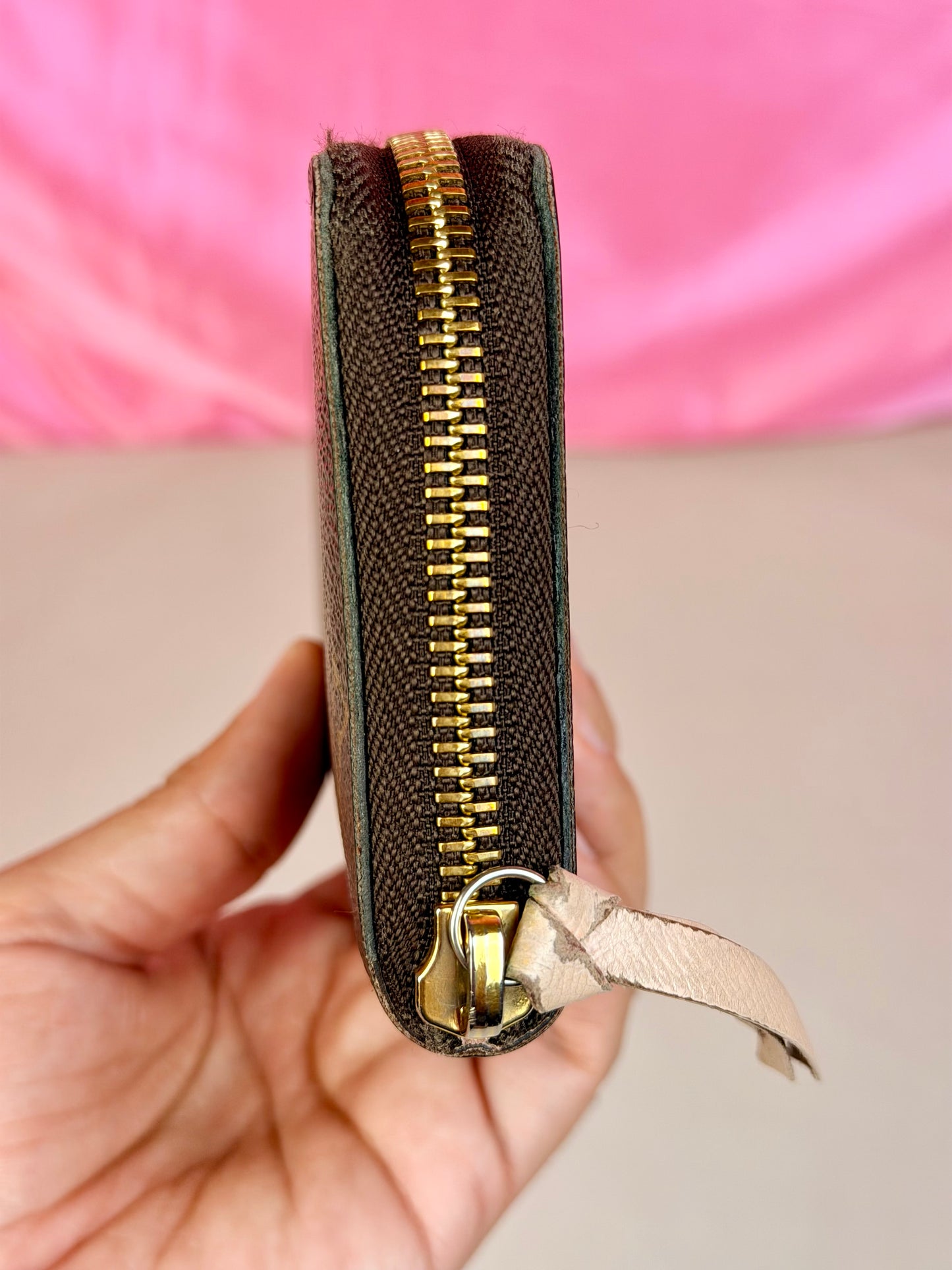Louis Vuitton Clemence Wallet in Mono/Rose