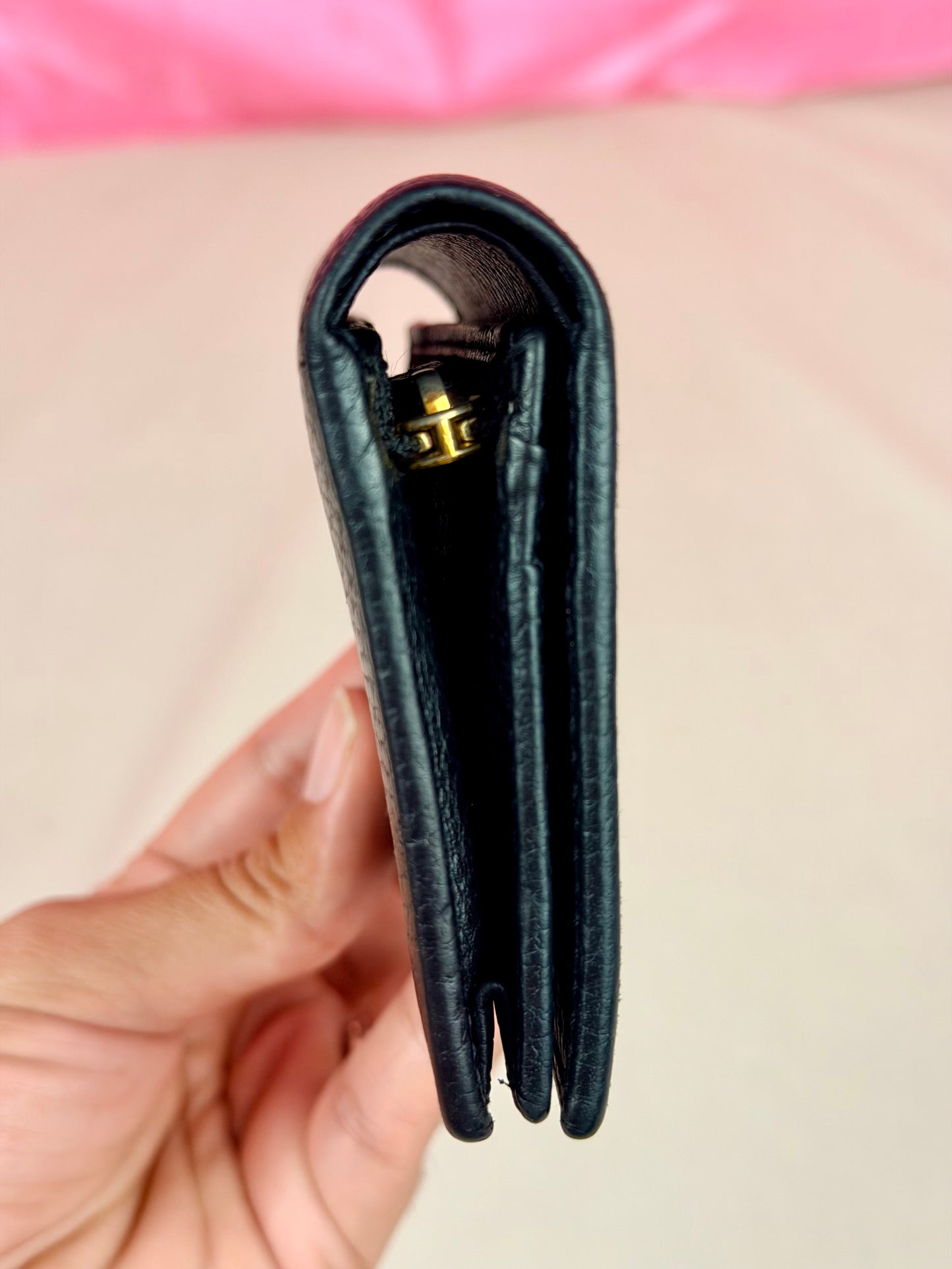 Black Gucci Compact Wallet