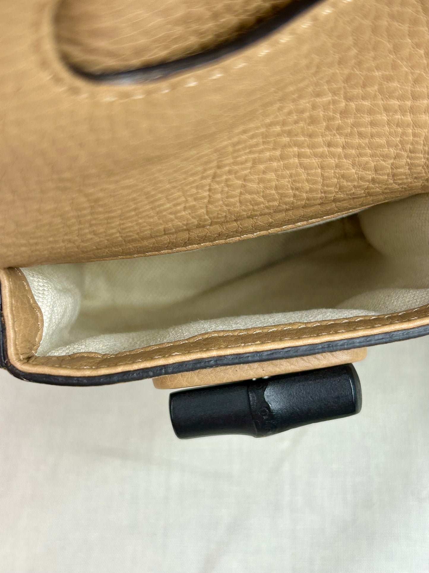 Gucci Tan Leather Bamboo Backpack (New Model)