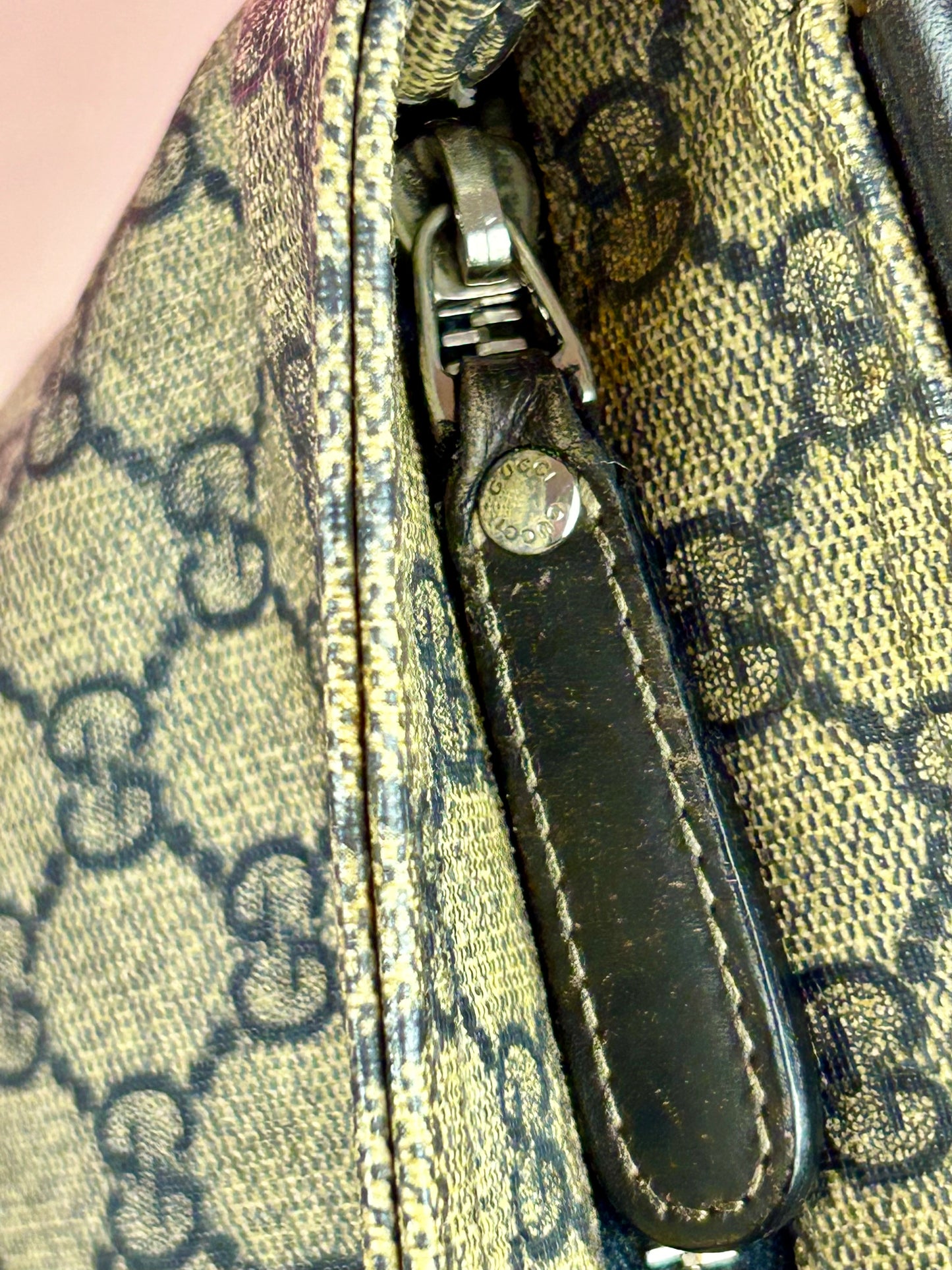 Large Navy Gucci Supreme Crossbody