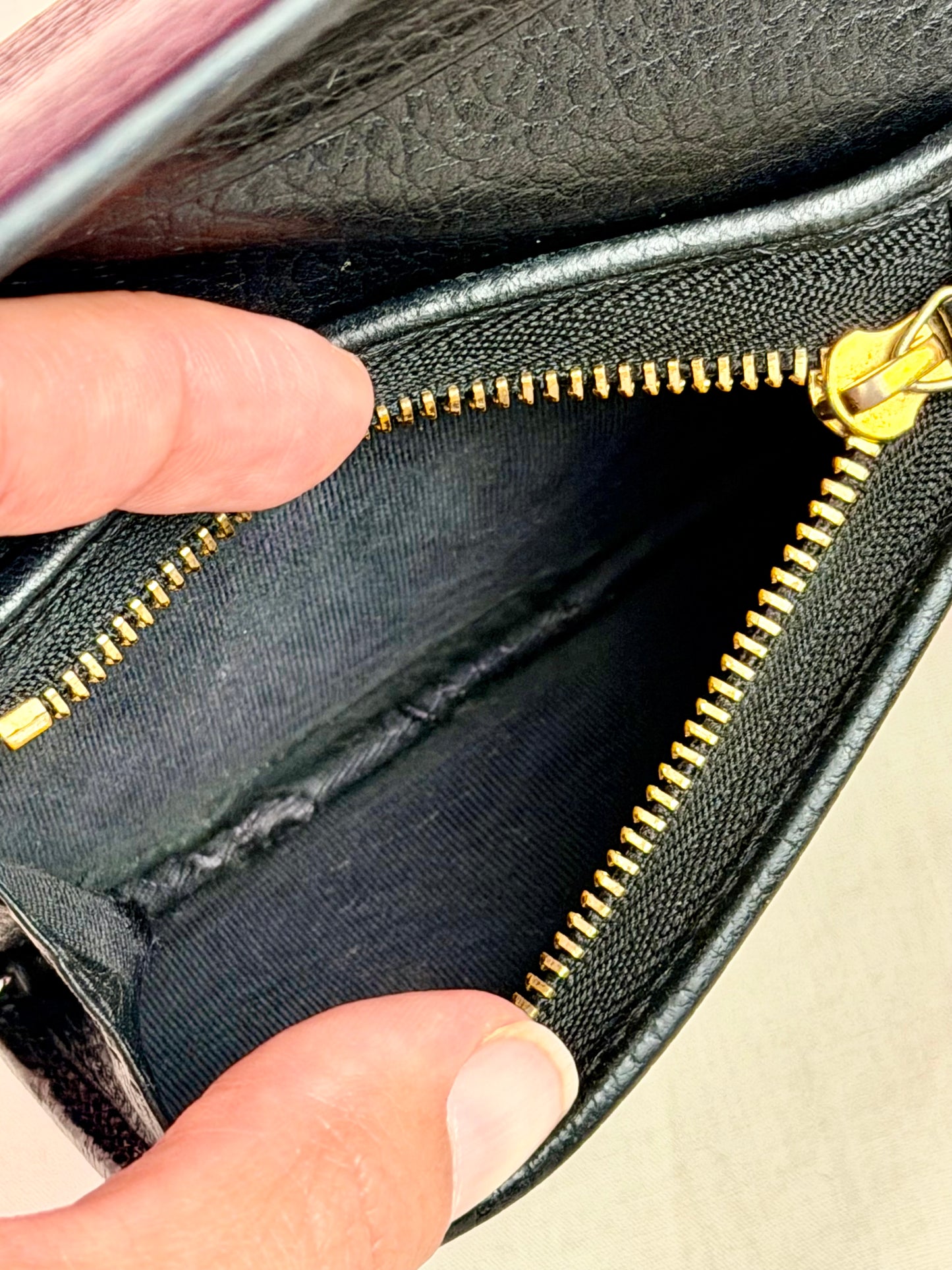 Black Gucci Compact Wallet