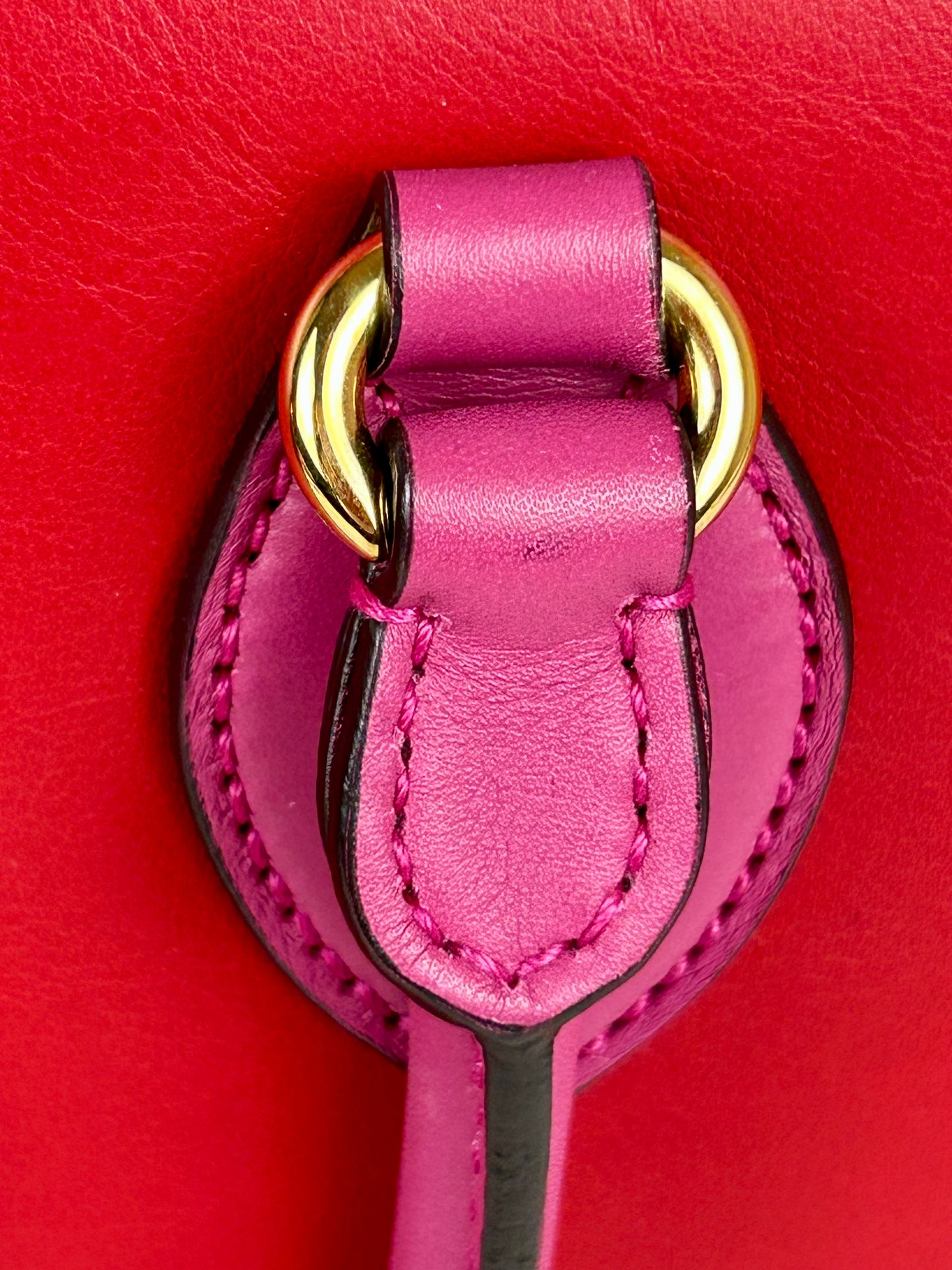 Gucci Red and Pink Open Top Tote