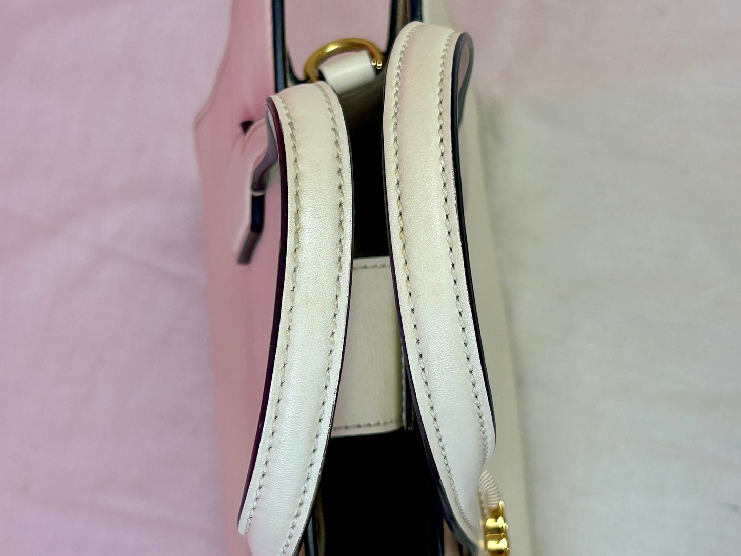 Small White Gucci Ribbon Tote