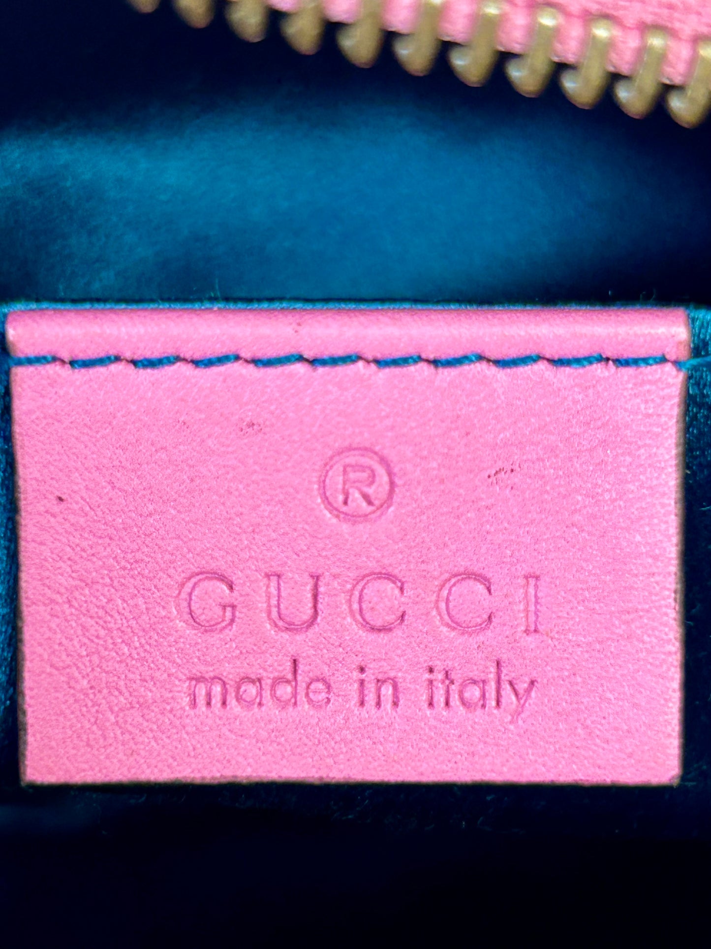 Pink Velvet and Crystal Mini Marmont