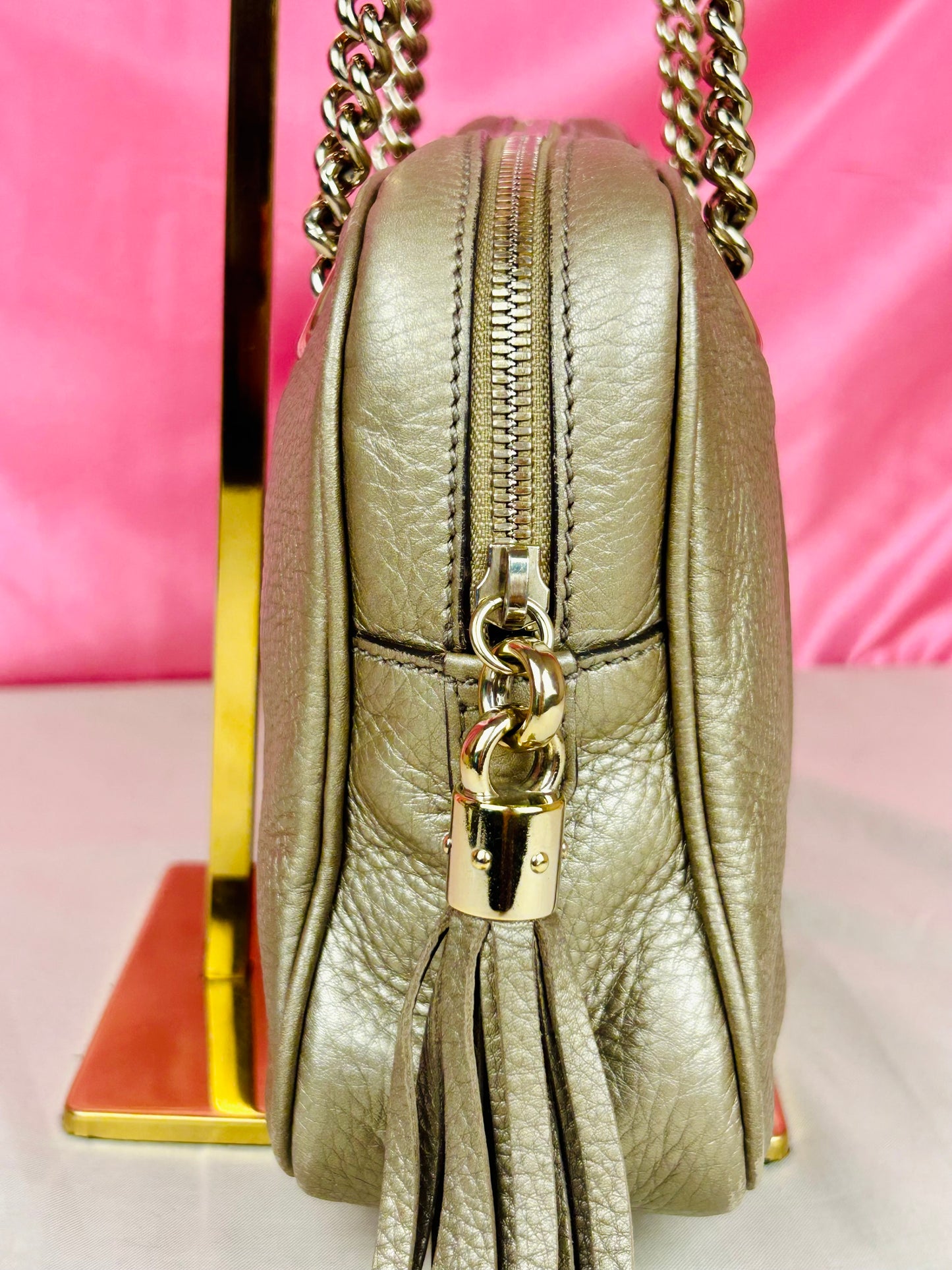 Bronze Gucci Soho Chain Shoulder Bag