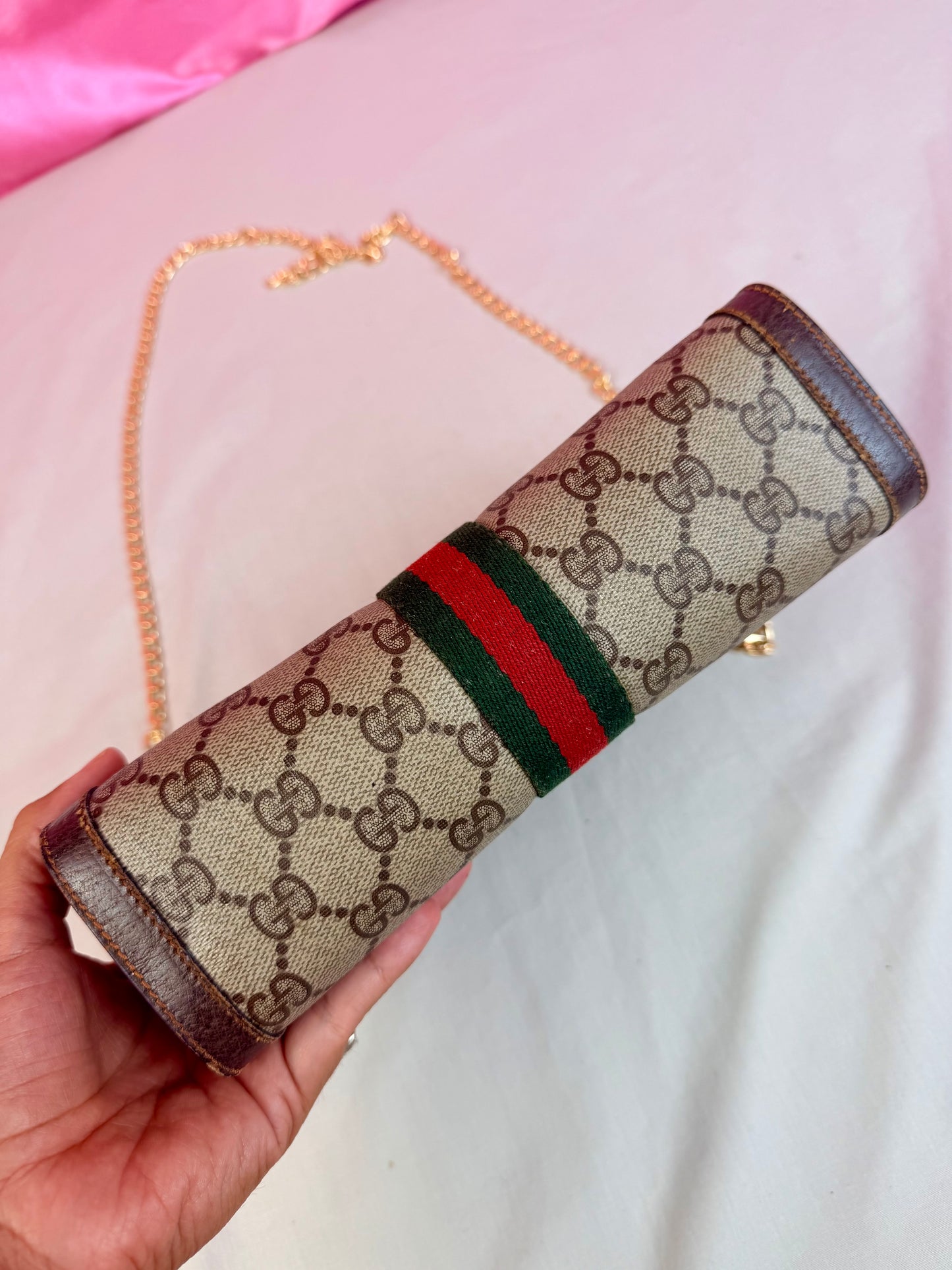 Small Sherry Line Clutch on Chain