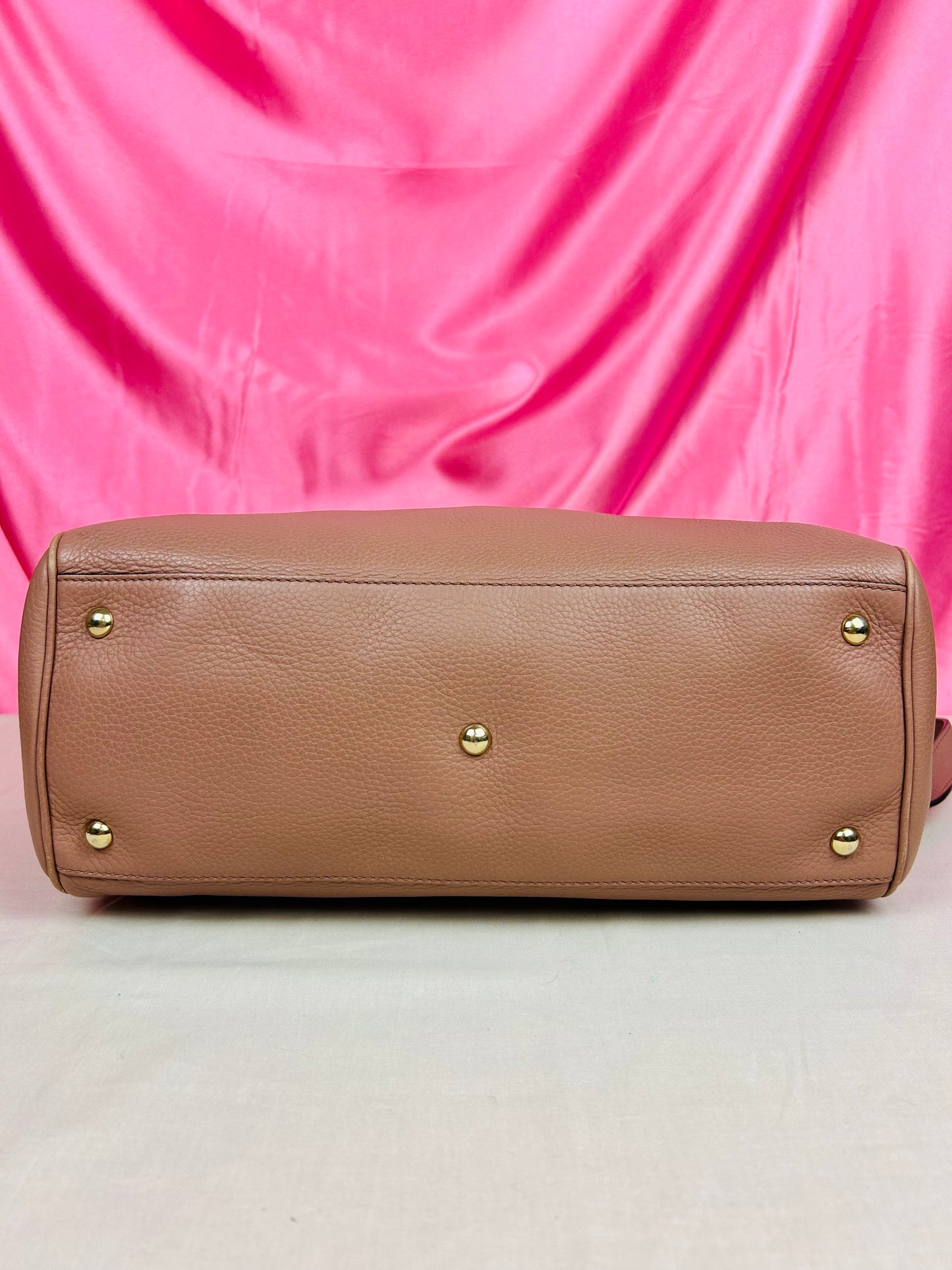 Mauve Gucci Bamboo Handle Two-Way