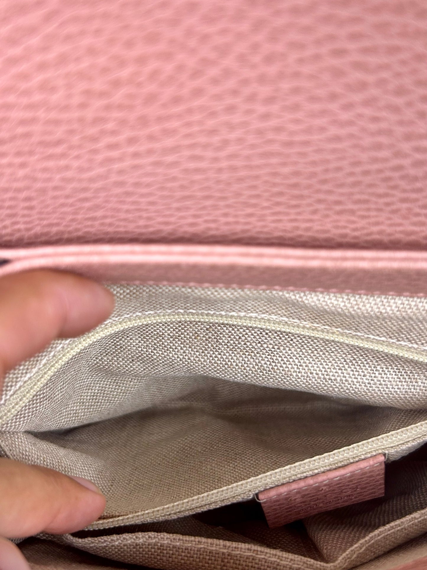 Pink Interlocking Top Handle Gucci
