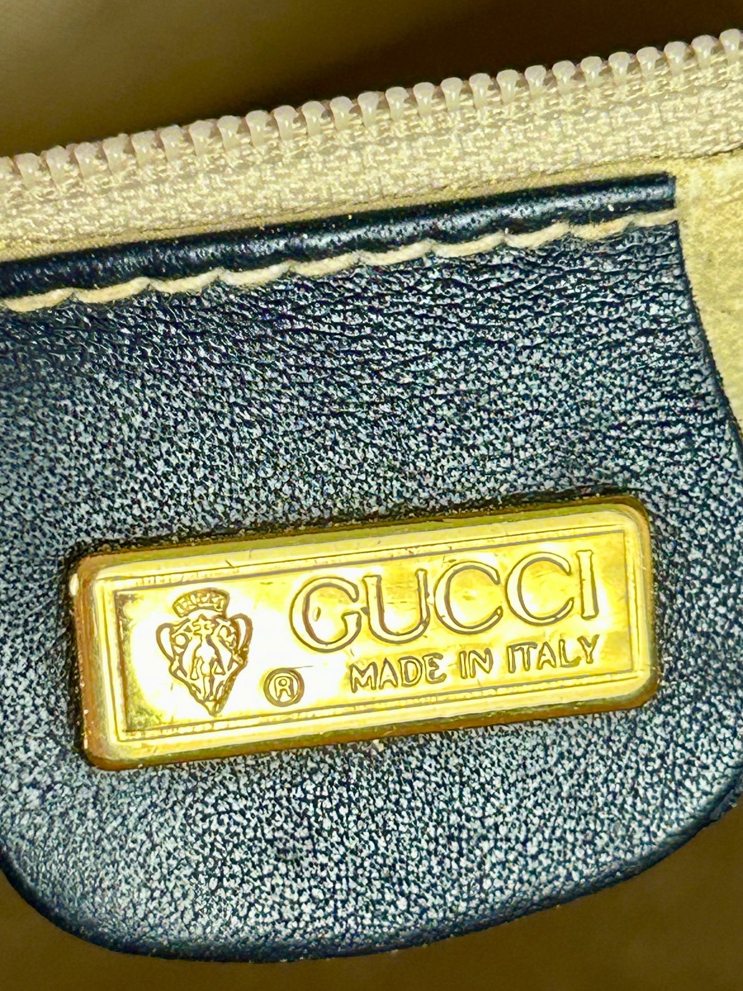 Vintage Floral and Navy Gucci Crossbody